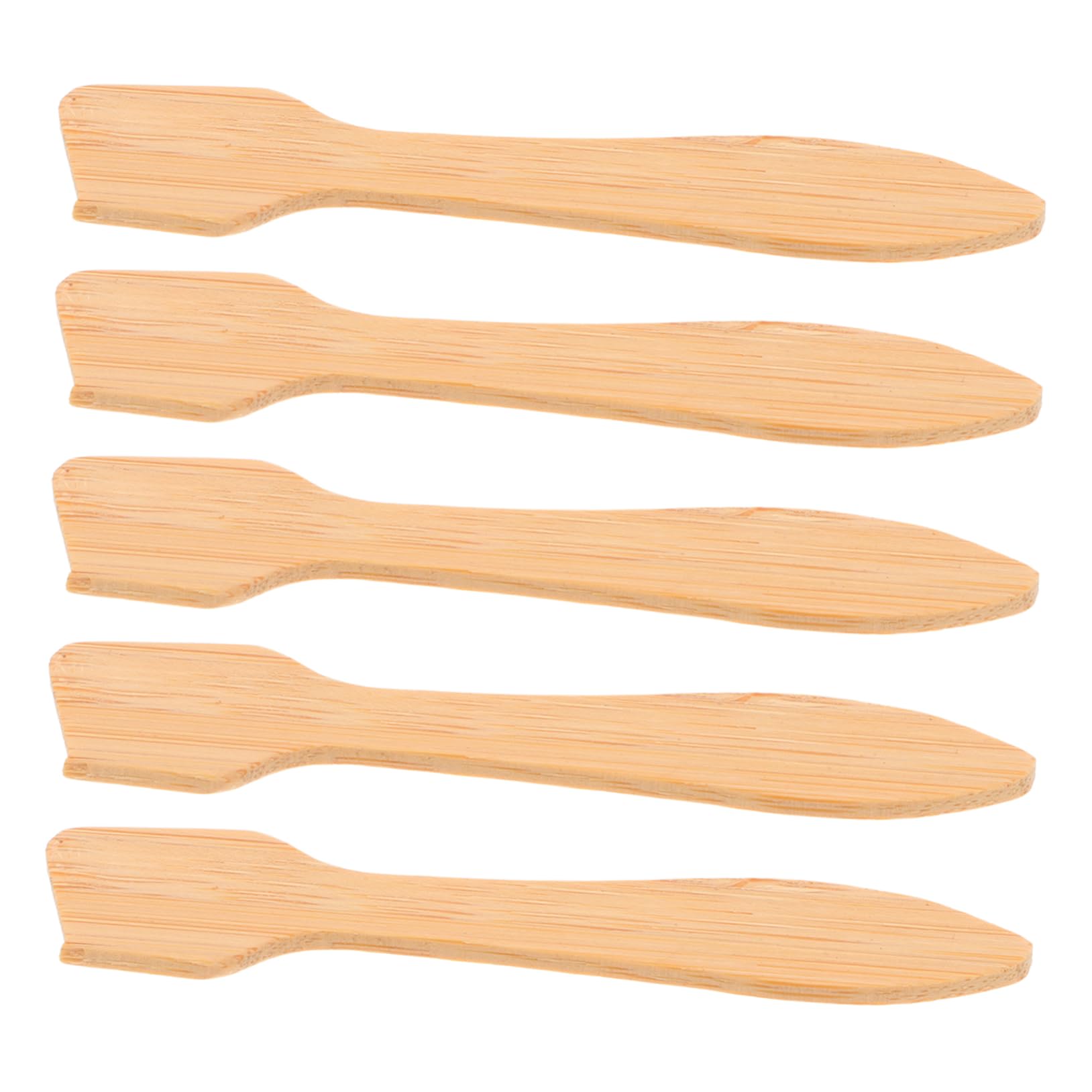 Mikinona 5-Piece Wooden Makeup Spatula Set - Mini Beauty & Food Scraper for Bottles, Jars, and Lotion Containers - Perfect for Getting the Last Drop of Cosmetics - Ideal for Makeup Artists, DIY Skincare, and Kitchen Use