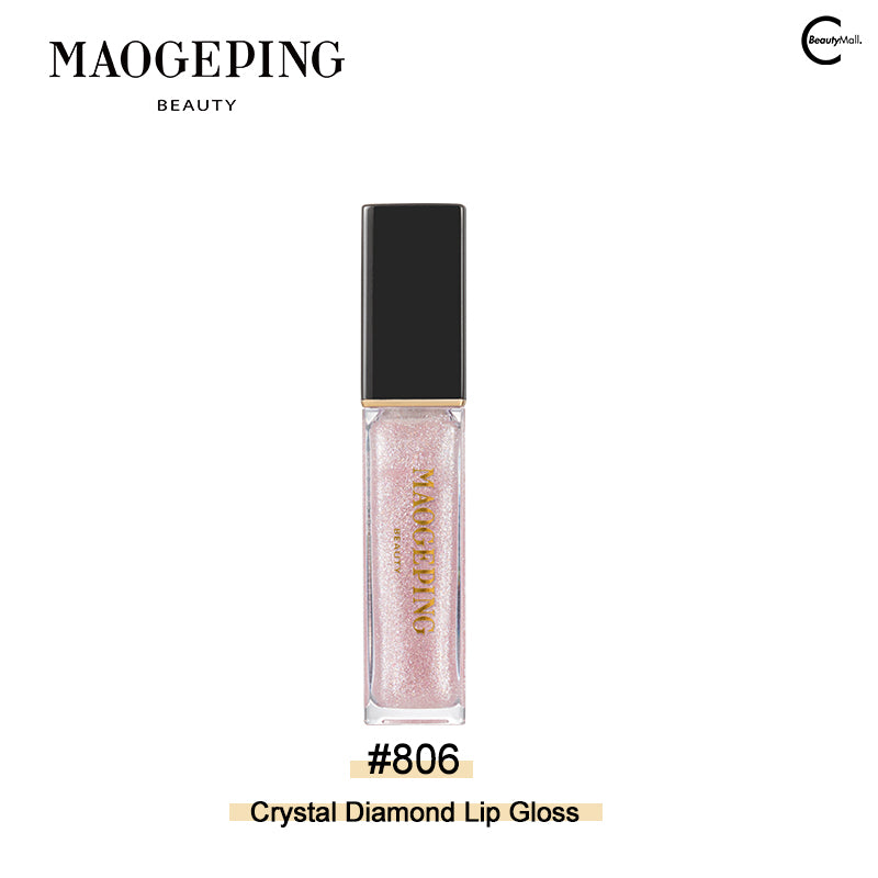 MAOGEPING Crystal Diamond Lip Gloss - Shiny Hydrating Lip Gloss with Sparkle, Long Lasting & Non-Sticky - Perfect for Daily Wear, Parties & Special Occasions