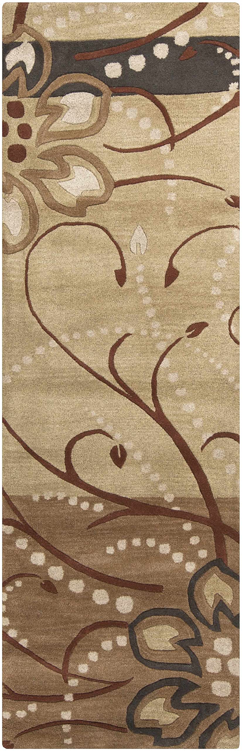Premium Hauteloom Mazama Wool Area Rug 5' x 8' - Soft Transitional Brown & Beige Living Room Bedroom Rug - Cozy Home Decor for Family Rooms, Dorm Spaces & Office Settings