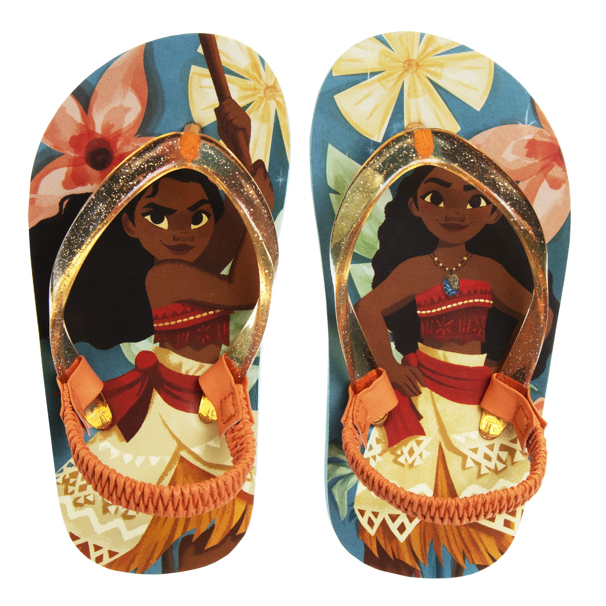 Disney Kids Flip Flops - Minnie Mouse Mickey Moana Toy Story Elsa Frozen Cars Encanto Princess Sandals for Boys & Girls | Quick Dry Water Shoes for Beach, Pool & Summer Play (Toddler-Little Kid)