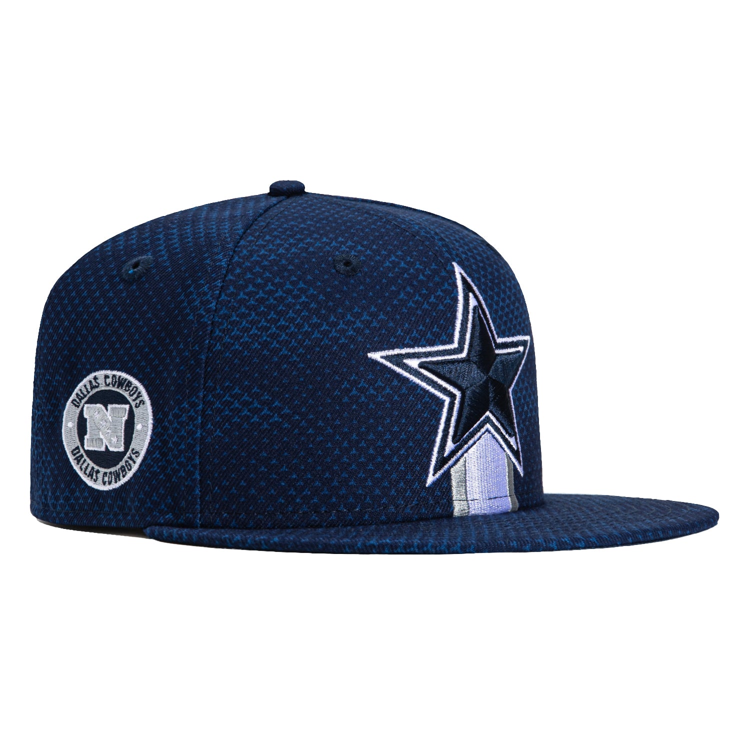 New Era 59Fifty 2024 Dallas Cowboys NFL Sideline Cap with National League Patch - Navy Blue Baseball Hat for Fans, Sports Events & Casual Wear