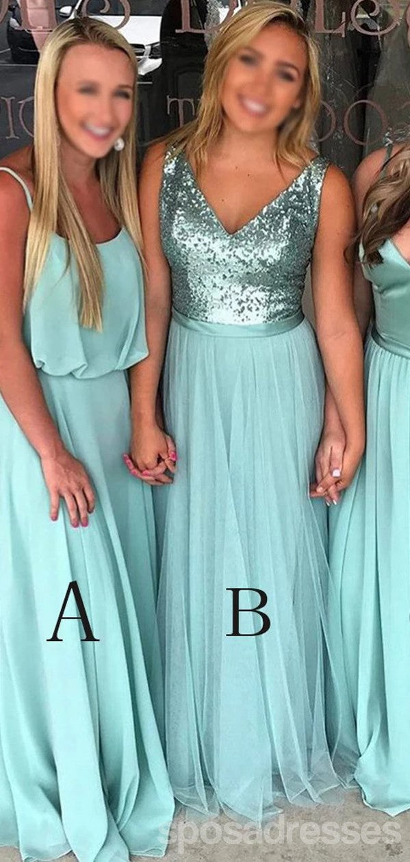 Elegant Green Long Bridesmaid Dresses for Weddings - Affordable Formal Gowns WG749 - Perfect for Bridal Parties, Evening Events & Special Occasions