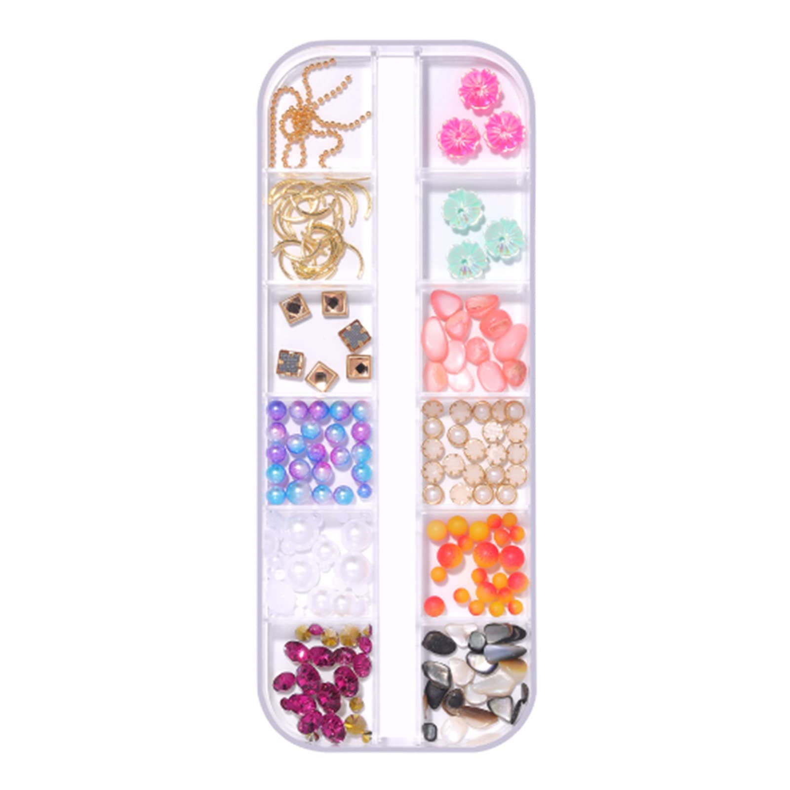 Christmas Snowflake Nail Tweezers - Holographic Glitter Nail Sequins & Decals for Holiday Nail Art - Perfect for DIY Manicures, Christmas Parties & Festive Nail Designs (Gold, One Size)