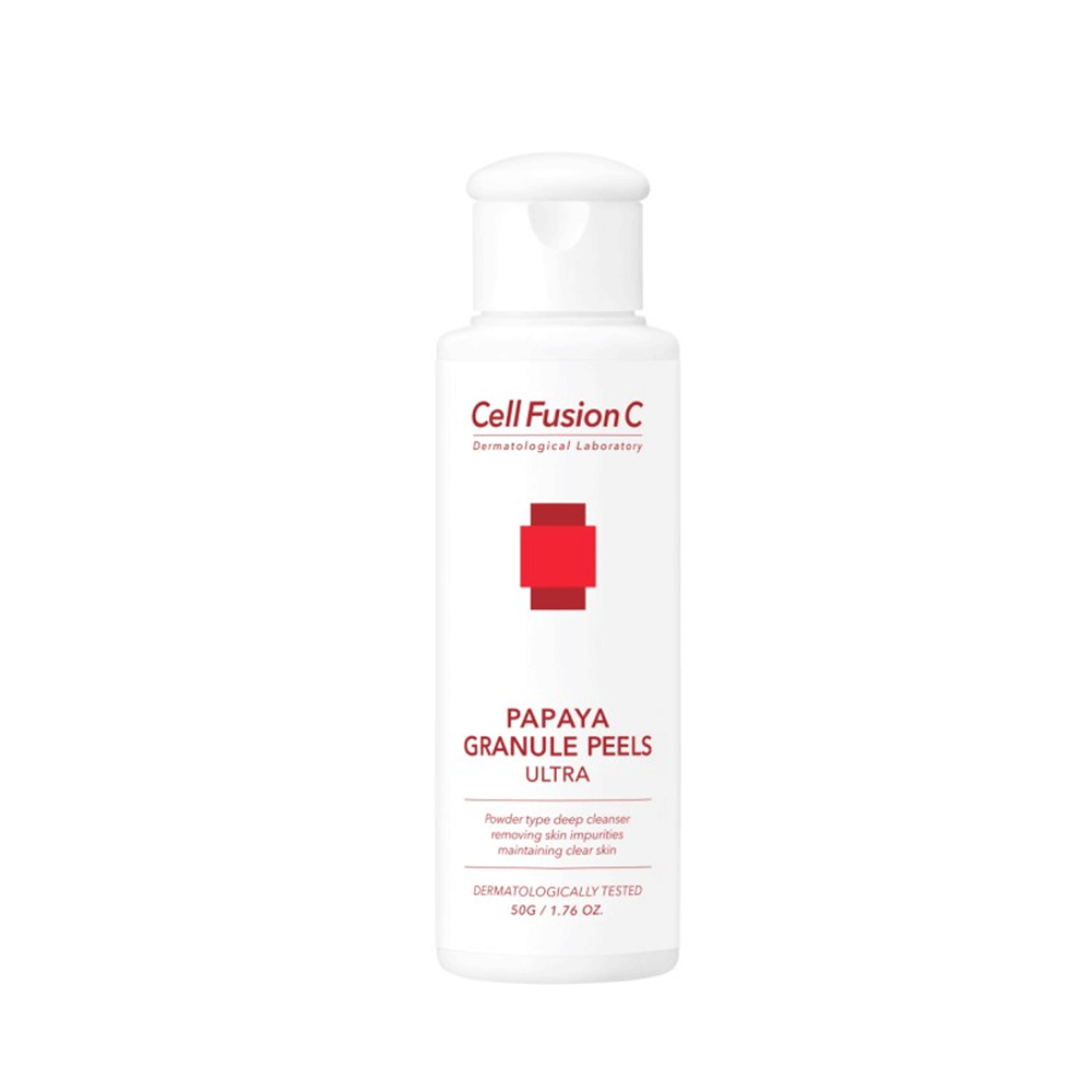 Cell Fusion C Papaya Granule Peels Ultra 50g - Exfoliating Face Scrub for Brightening & Smoothing Skin - Perfect for Daily Skincare Routine & Acne Treatment