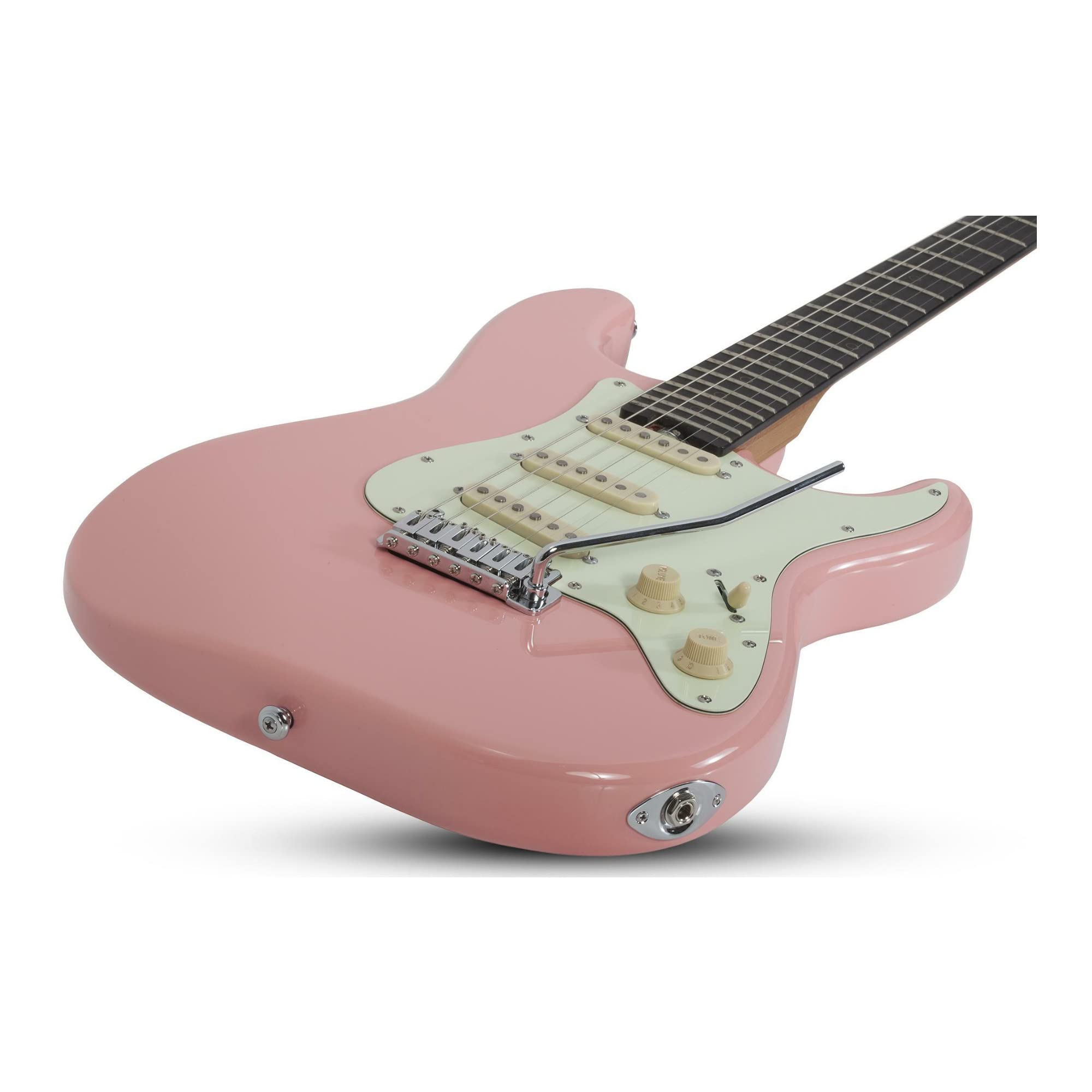 Schecter Nick Johnston Traditional Electric Guitar in Atomic Coral with Hard Shell Case - Professional Grade Guitar for Rock, Blues & Studio Recording