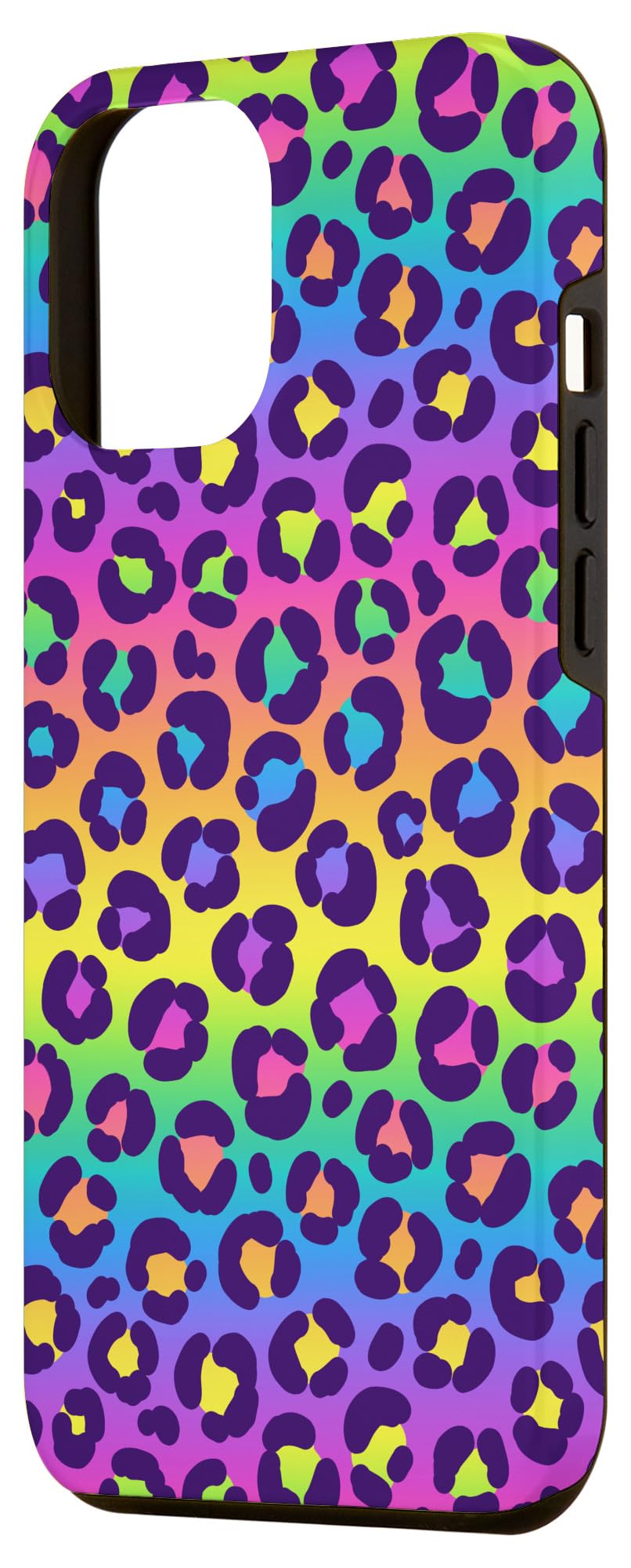 iPhone 12 Pro Max Case - Rainbow Leopard Print Design, Premium Shockproof Protective Cover for Women | Perfect for Everyday Use, Travel & Fashion Accessory