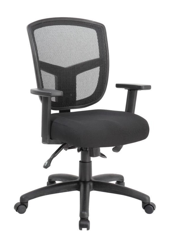 Boss Contract Mesh Task Chair B6023 - Ergonomic Office Chair with Adjustable Height & Lumbar Support for Home & Business Workspaces