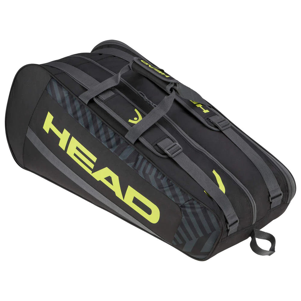 Premium Large Head Base Racket Bag for Tennis & Badminton - Durable Sports Equipment Storage with Ventilation Pockets | Perfect for Court, Gym & Travel