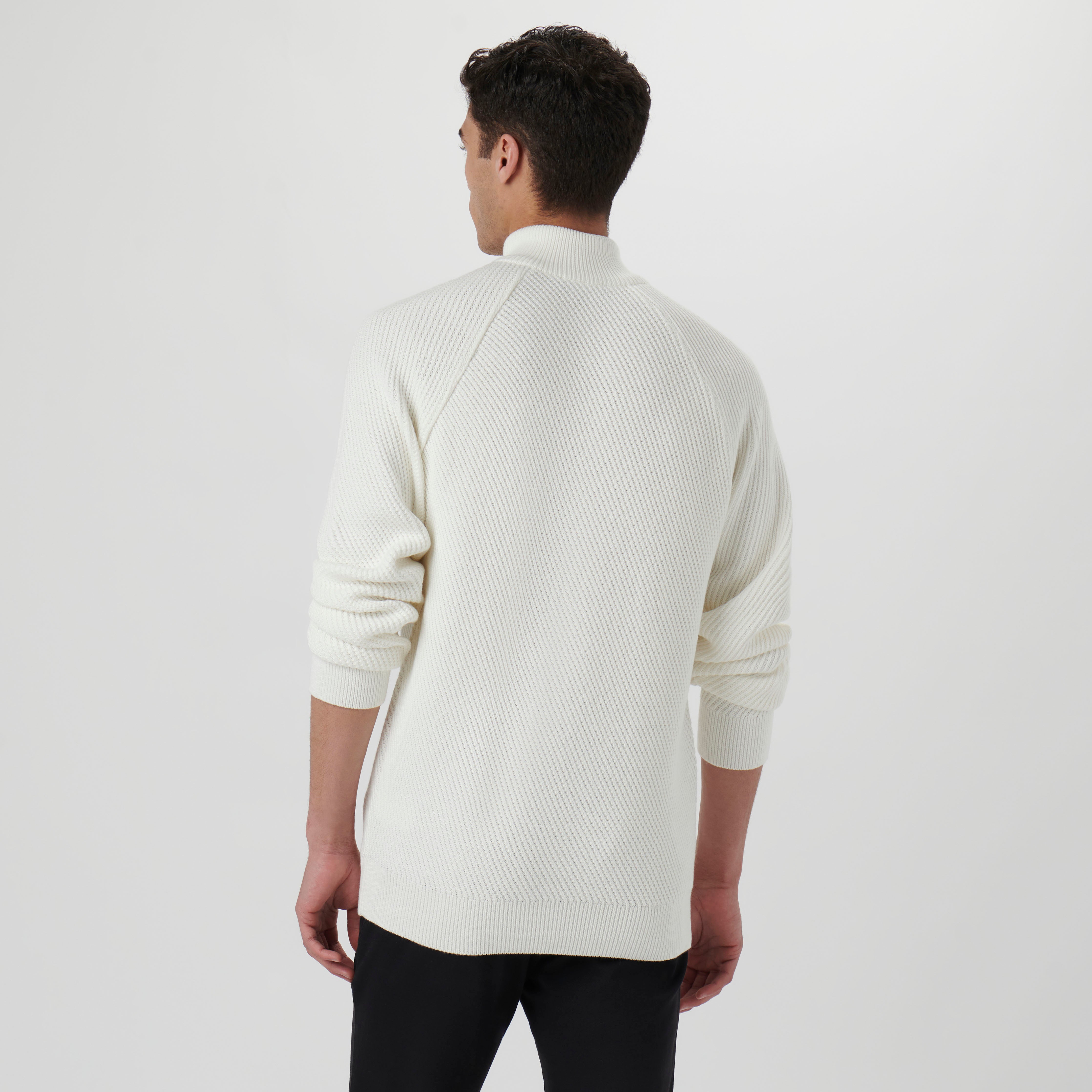 Diagonal Stitch Quarter Zip Sweater for Men - Soft Breathable Pullover with Stylish Knit Design | Perfect for Casual Wear, Office & Outdoor Activities