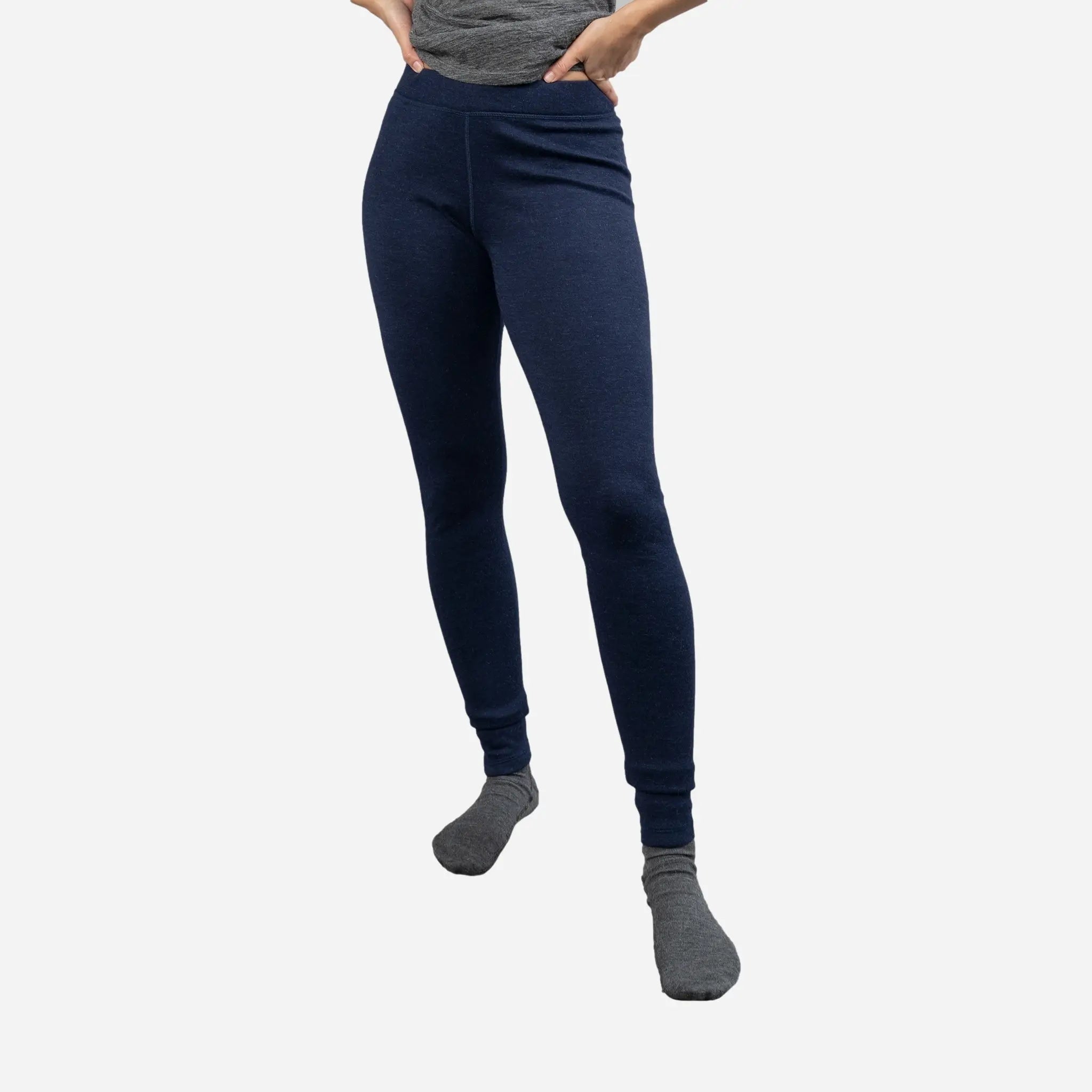 Premium Women's Alpaca Wool Leggings - 300 GSM Lightweight Thermal Base Layer for Yoga, Hiking & Winter Outdoor Activities