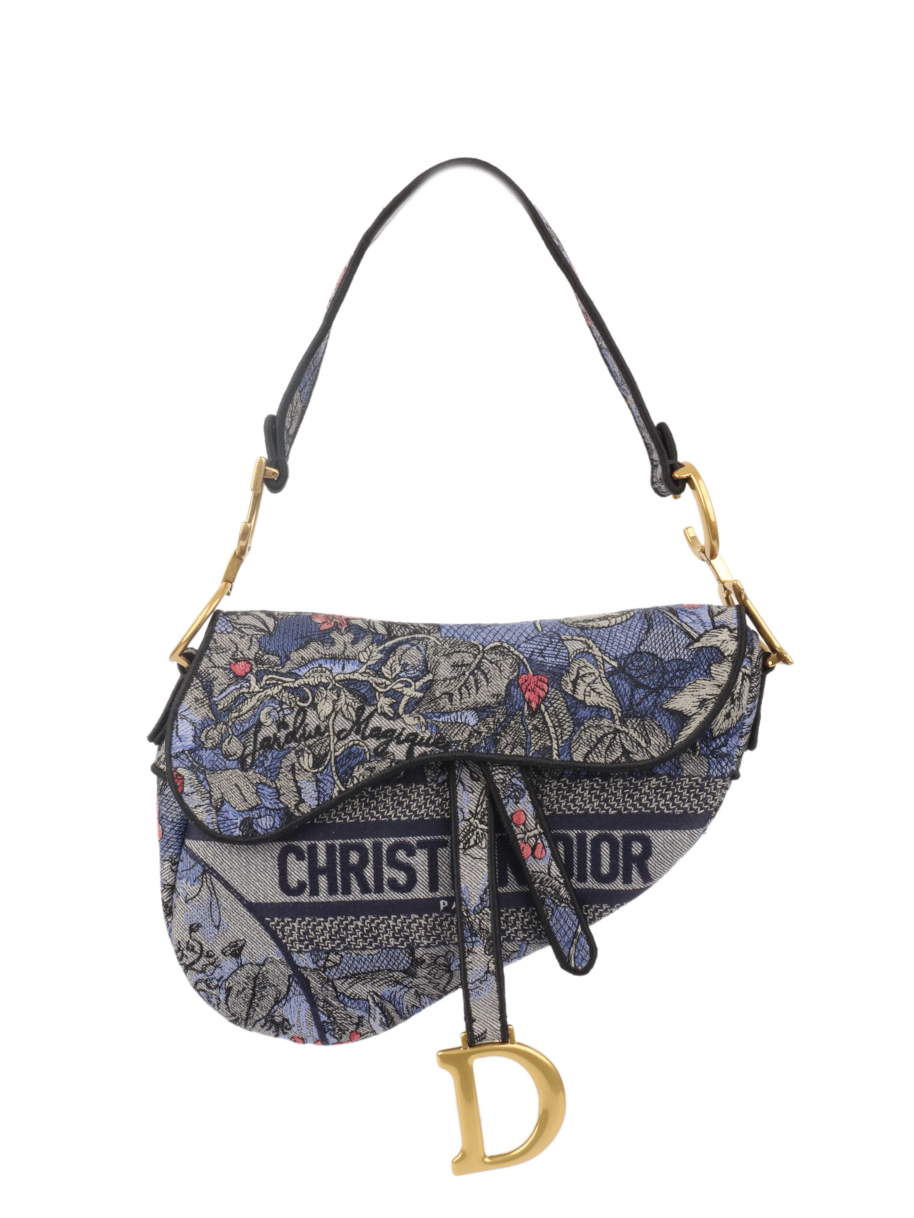 Dior Blue Jardin Saddle Bag - Luxury Designer Handbag for Women | Perfect for Parties, Date Nights & Special Occasions