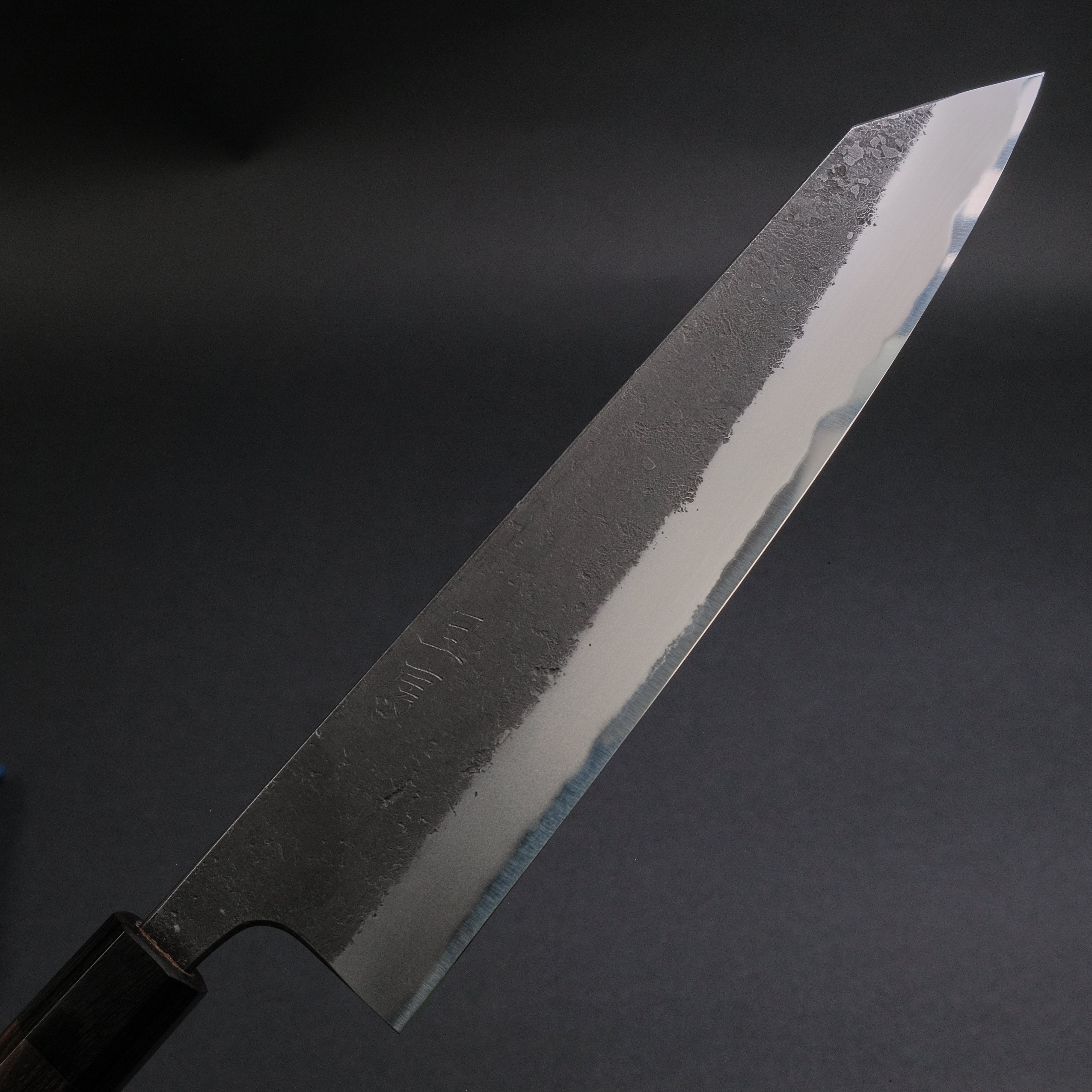 Akifusa Wakui Kurouchi Nashiji Blue #2 Kiritsuke Gyuto 240mm Japanese Chef Knife with Ebony Handle - Perfect for Sushi, Sashimi & Precision Cutting