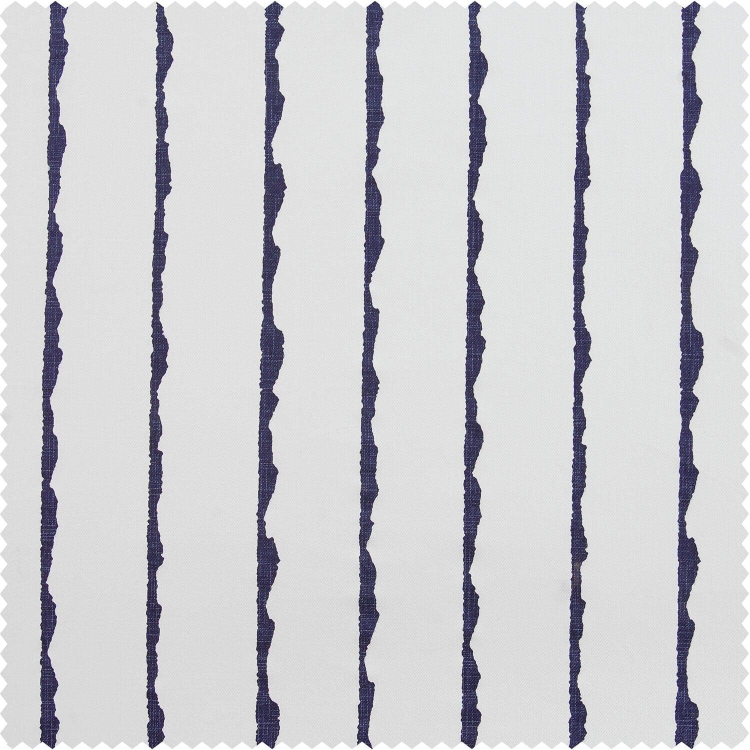 Premium Sharkskin Blue Striped Printed Cotton Fabric Swatch - Perfect for Upholstery, Fashion Design & DIY Craft Projects