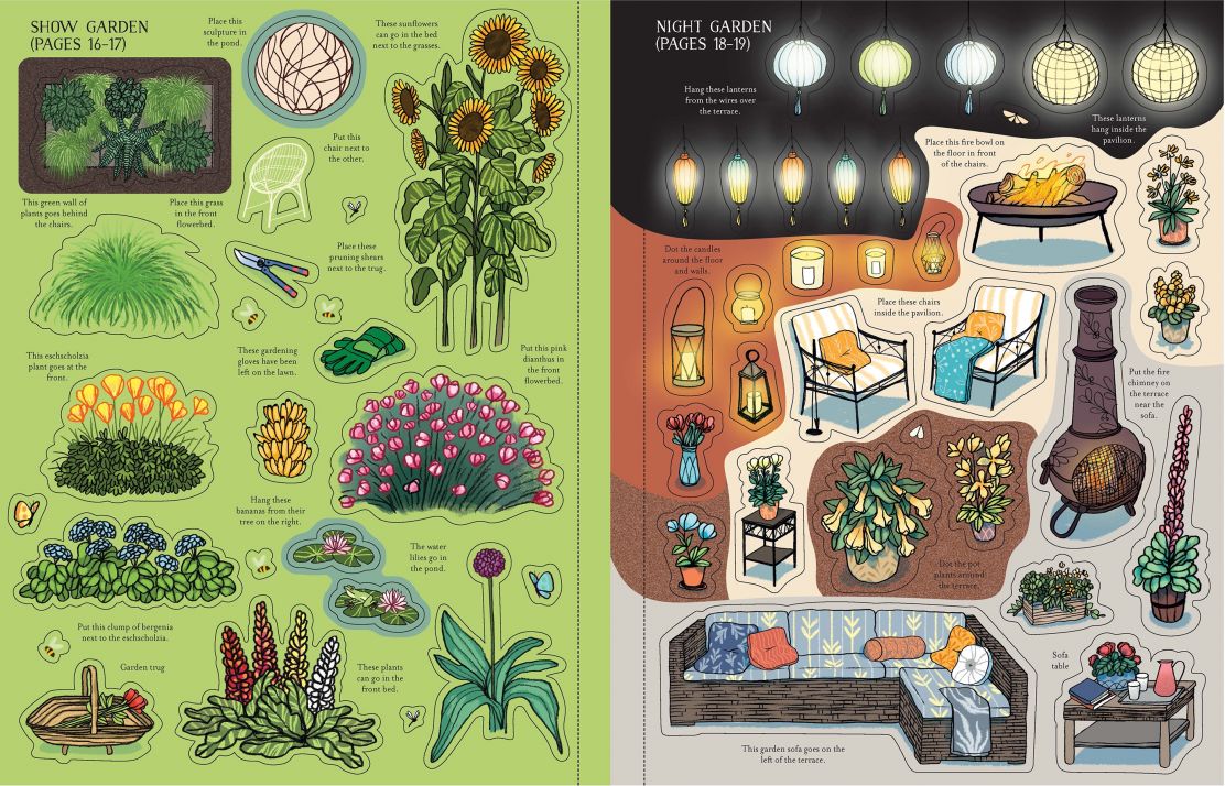 Usborne Garden Centre Sticker Activity Book for Kids - Fun Learning & Creative Play for Preschoolers & Toddlers | Perfect for Travel, Birthday Gifts & Classroom Activities