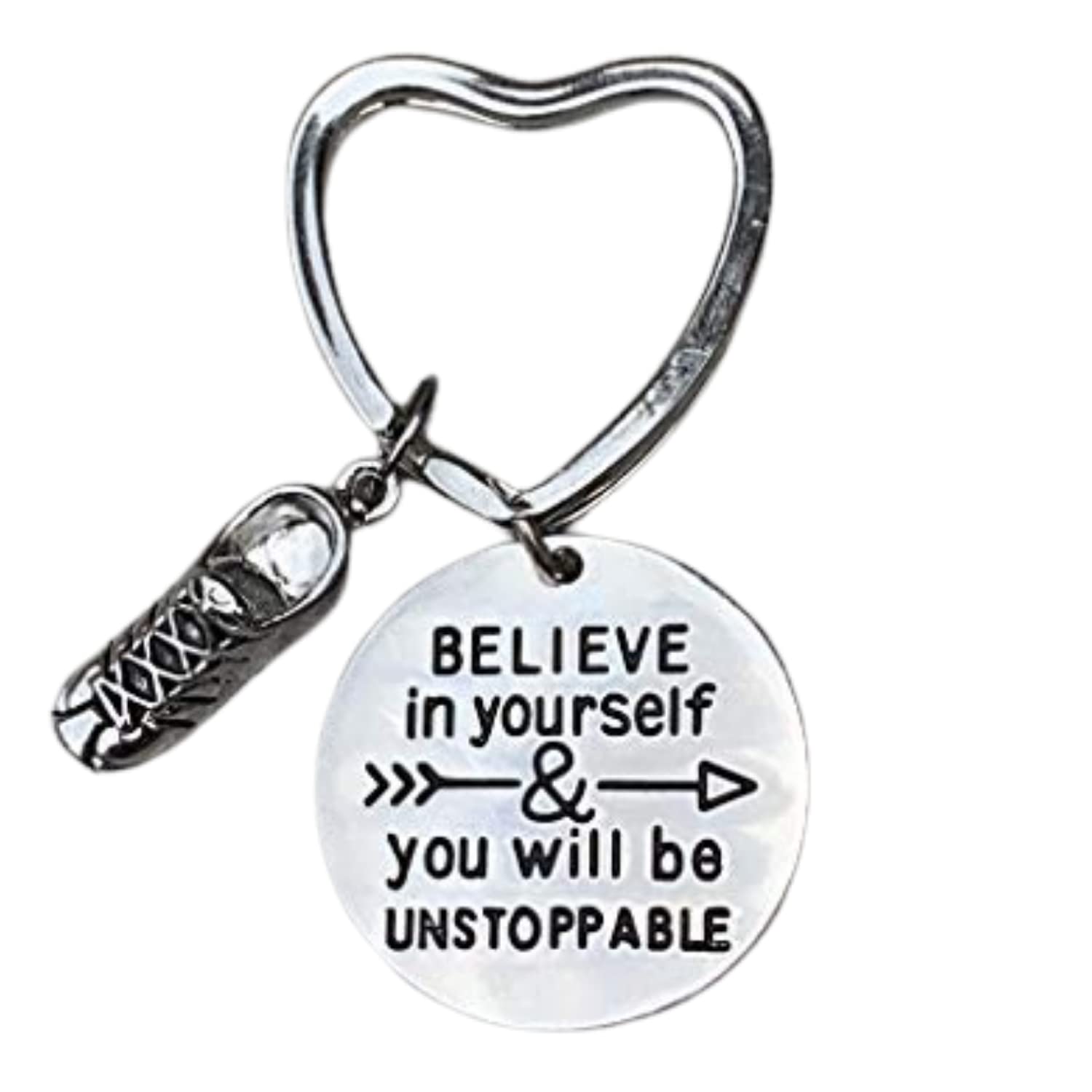 SportyBella Motivational Running Keychain - Inspirational 'Unstoppable' Gift for Runners, Men & Women - Perfect for Marathon Training, 5K Races & Fitness Motivation