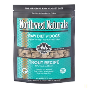 Northwest Naturals Freeze-Dried Raw Trout Dog Food - Grain-Free, High-Protein, All-Natural for Puppies & Adult Dogs - Perfect for Training Treats & Mealtime Topping