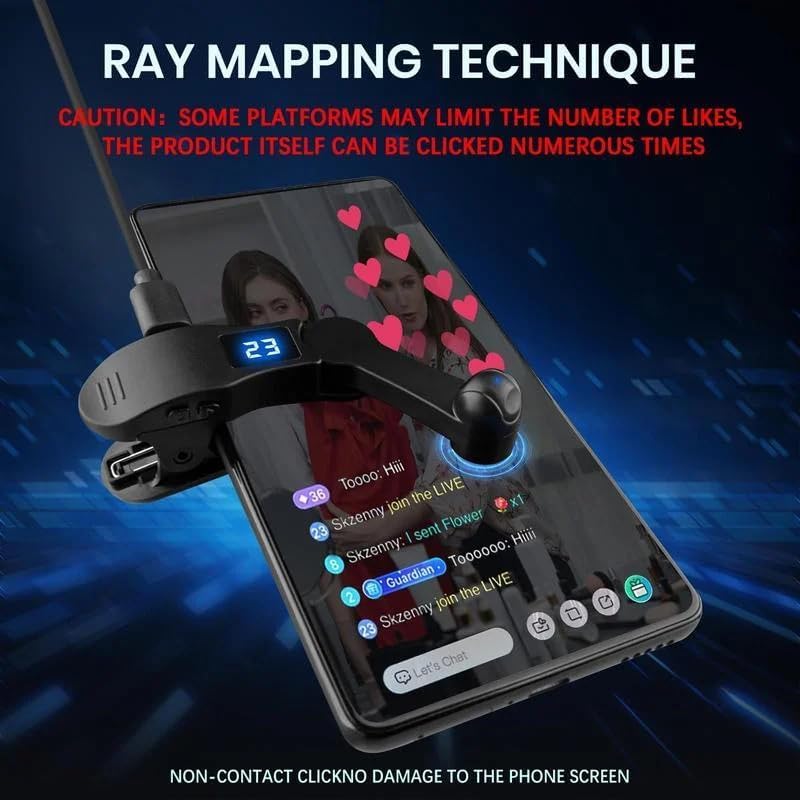 Auto Clicker for Smartphone - Fast Screen Tapping Tool for Mobile Apps, Games & Live Streaming - Continuous Click Simulation Gadget (Perfect for Gaming, Social Media & Productivity Apps)