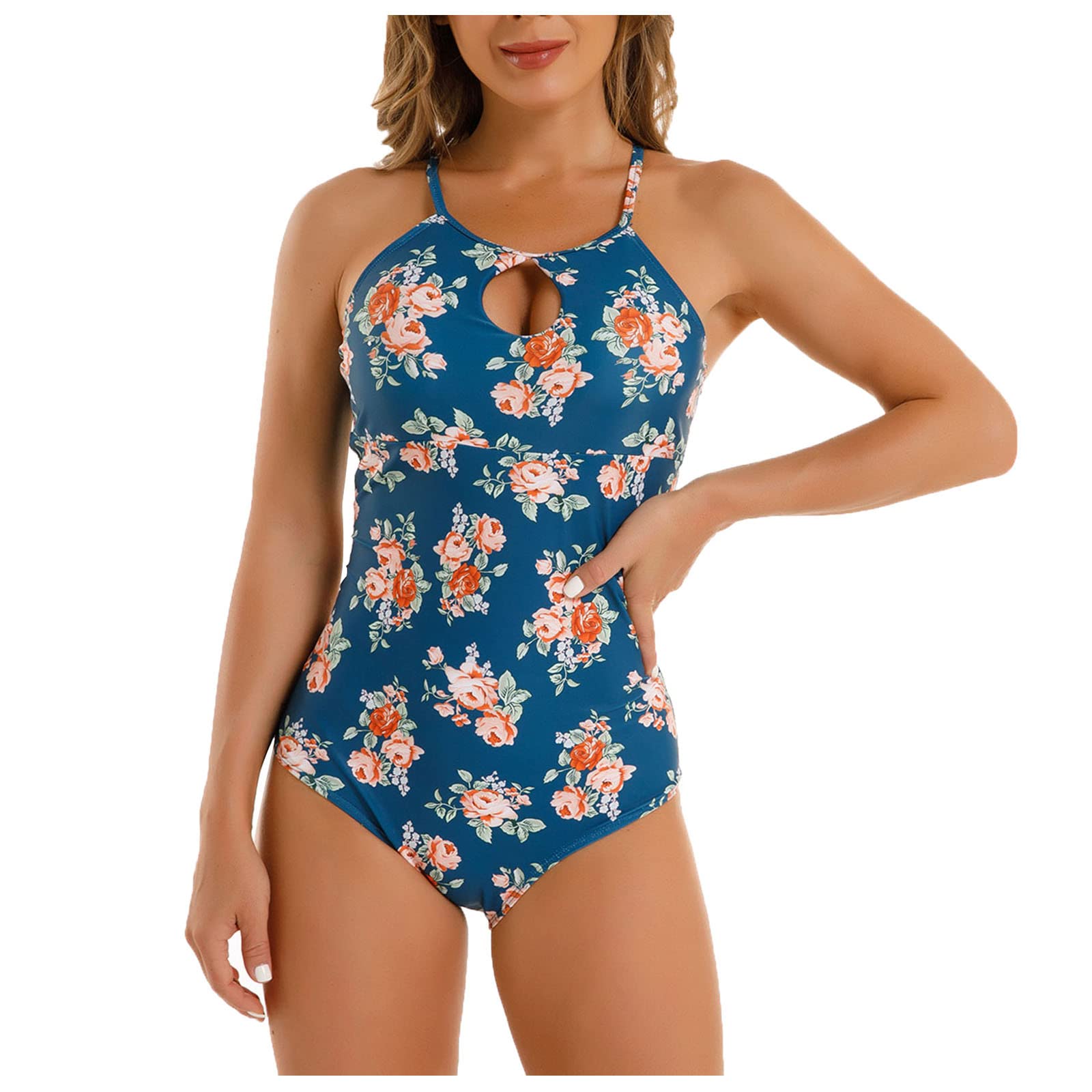 Homlpope Women's Push Up One Piece Swimsuit - Sexy Beach Bikini with Lace Trim & Adjustable Straps for Summer Vacation, Pool Party & Tropical Getaway
