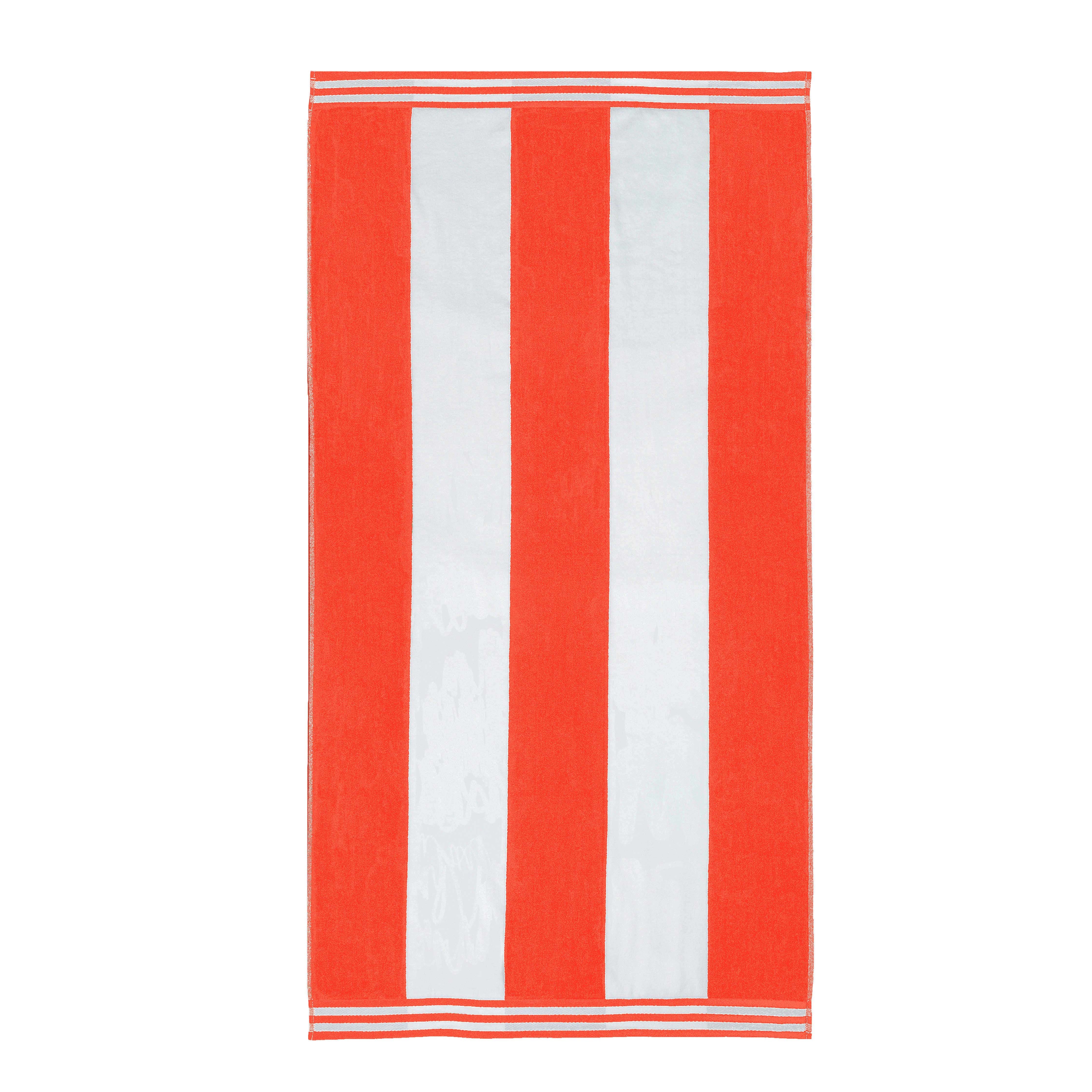 Premium Cabana Stripe Oversized Cotton Beach Towel Set of 2, 4, or 6 - Soft, Absorbent & Quick-Drying for Pool, Beach, Vacation & Spa Use
