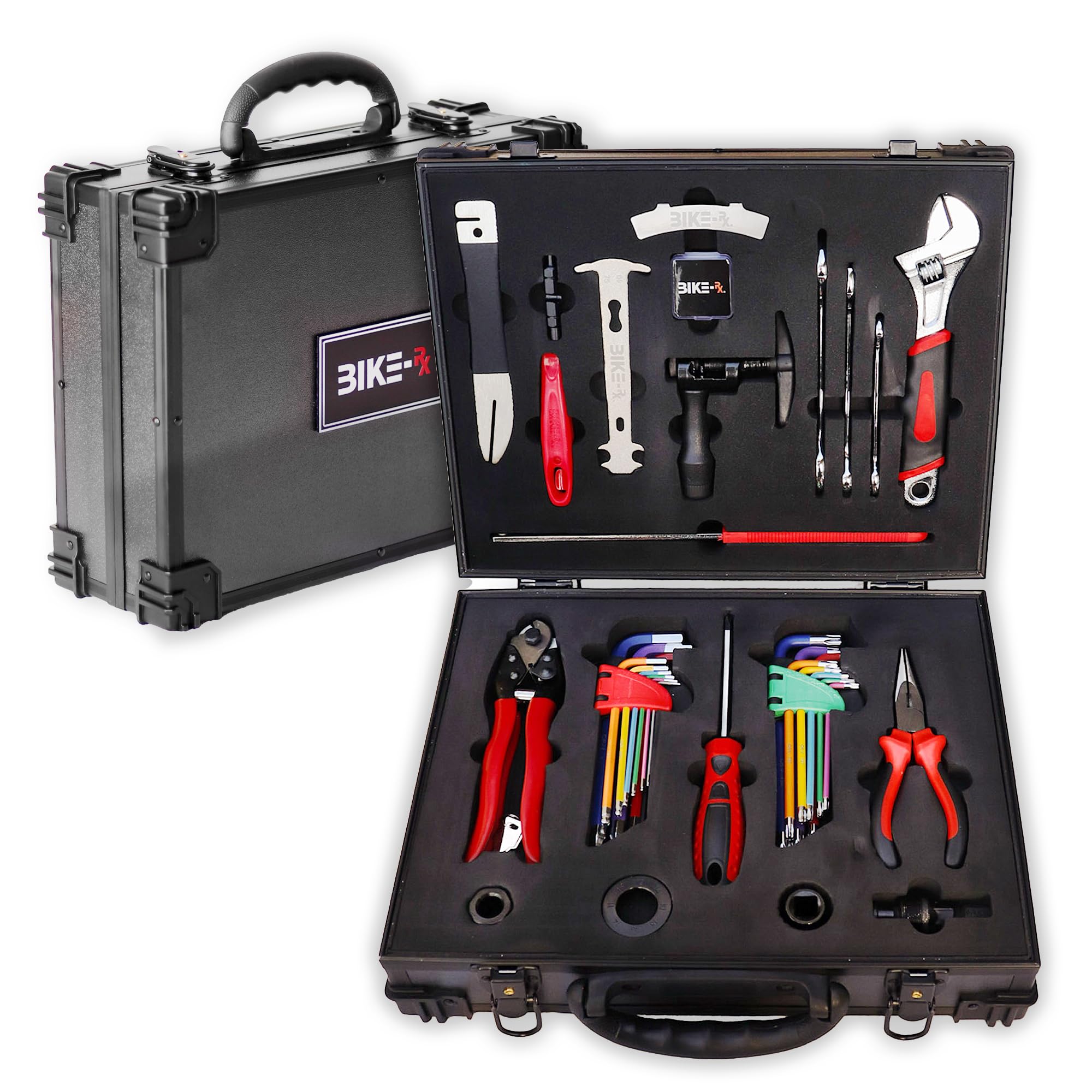 Elite 37-Piece Bike Tool Kit - Professional Bicycle Repair Set for Mountain, Road, BMX & E-Bikes | Includes Chain Breaker, Tire Repair Tools & Lockable Case | Perfect for Home Mechanics & On-the-Go Repairs