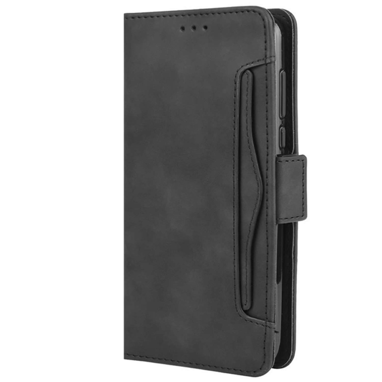 Premium Magnetic Shockproof PU Leather Wallet Case for Motorola Moto G Fast 2020 - Full Body Protection with Card Holder & Stand | Perfect for Work, Travel & Everyday Use (Black)