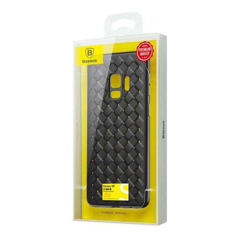 Baseus Woven Textured Protective Case for Samsung Galaxy S9 Plus - Slim & Durable Phone Cover with Anti-Scratch Design | Perfect for Work, Travel & Everyday Use
