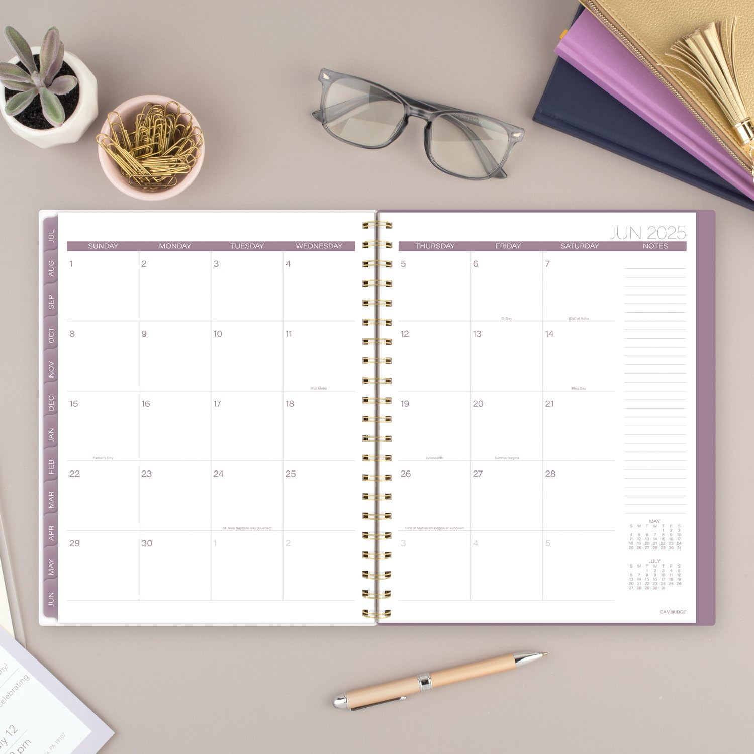 Cambridge Planner 2024-2025 Academic Year - Weekly & Monthly Large 8.5