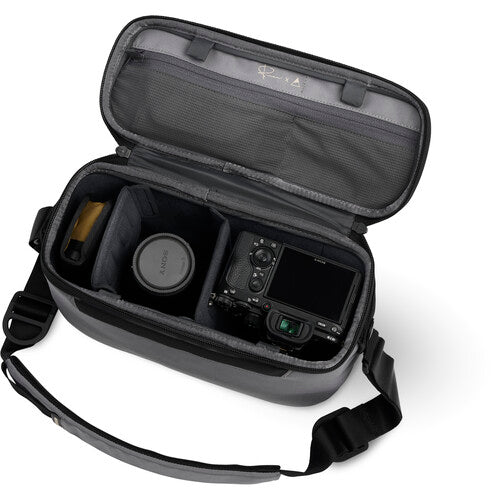 Nomatic LUMA Camera Sling Bag (12L, Stone Gray) - Waterproof & Lightweight DSLR Camera Bag for Photographers, Travel & Outdoor Adventures