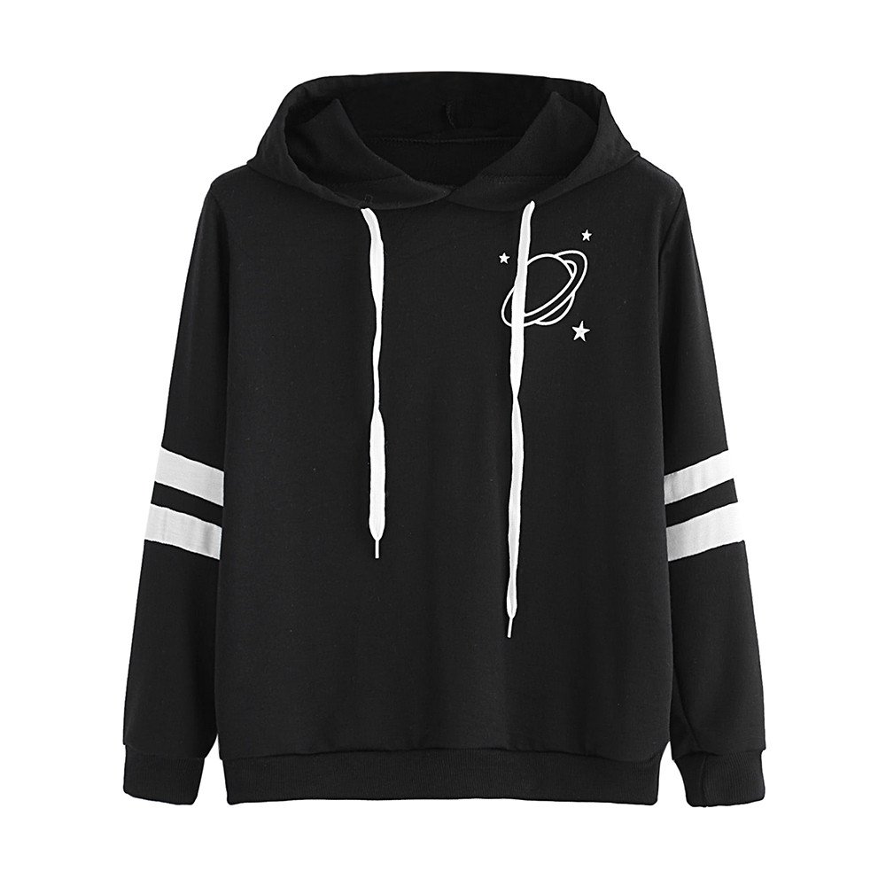 Lookatool LLC Women's Fashion Long Sleeve Printed Hoodie Sweatshirt - Casual Blouse Tops for Everyday Wear, Street Style & Loungewear