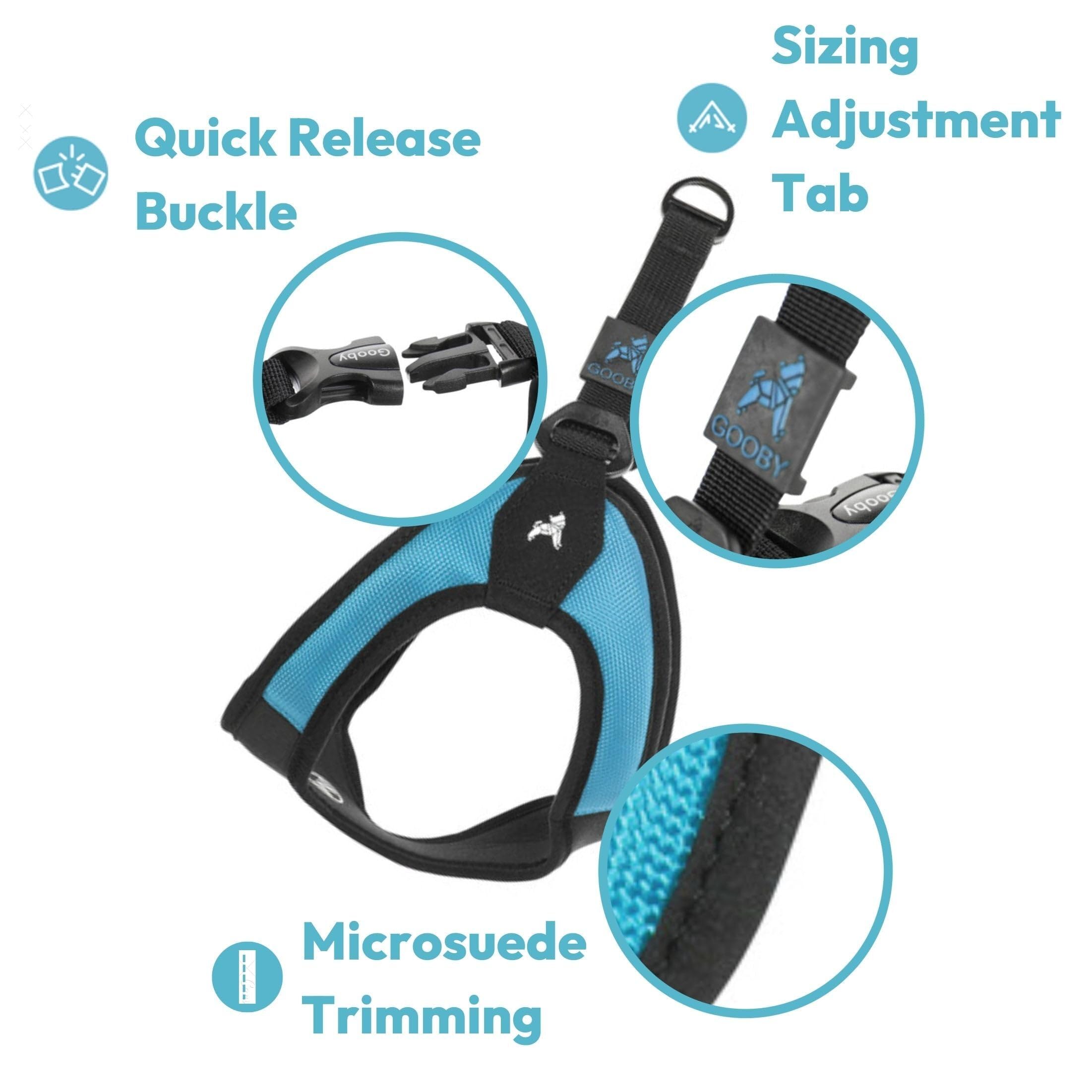 Gooby Escape Free Easy Fit No Pull Dog Harness - Small, Red - Step-in Design with Quick Release Buckle - Perfect for Small & Medium Dogs - Walking, Hiking & Travel Adventures