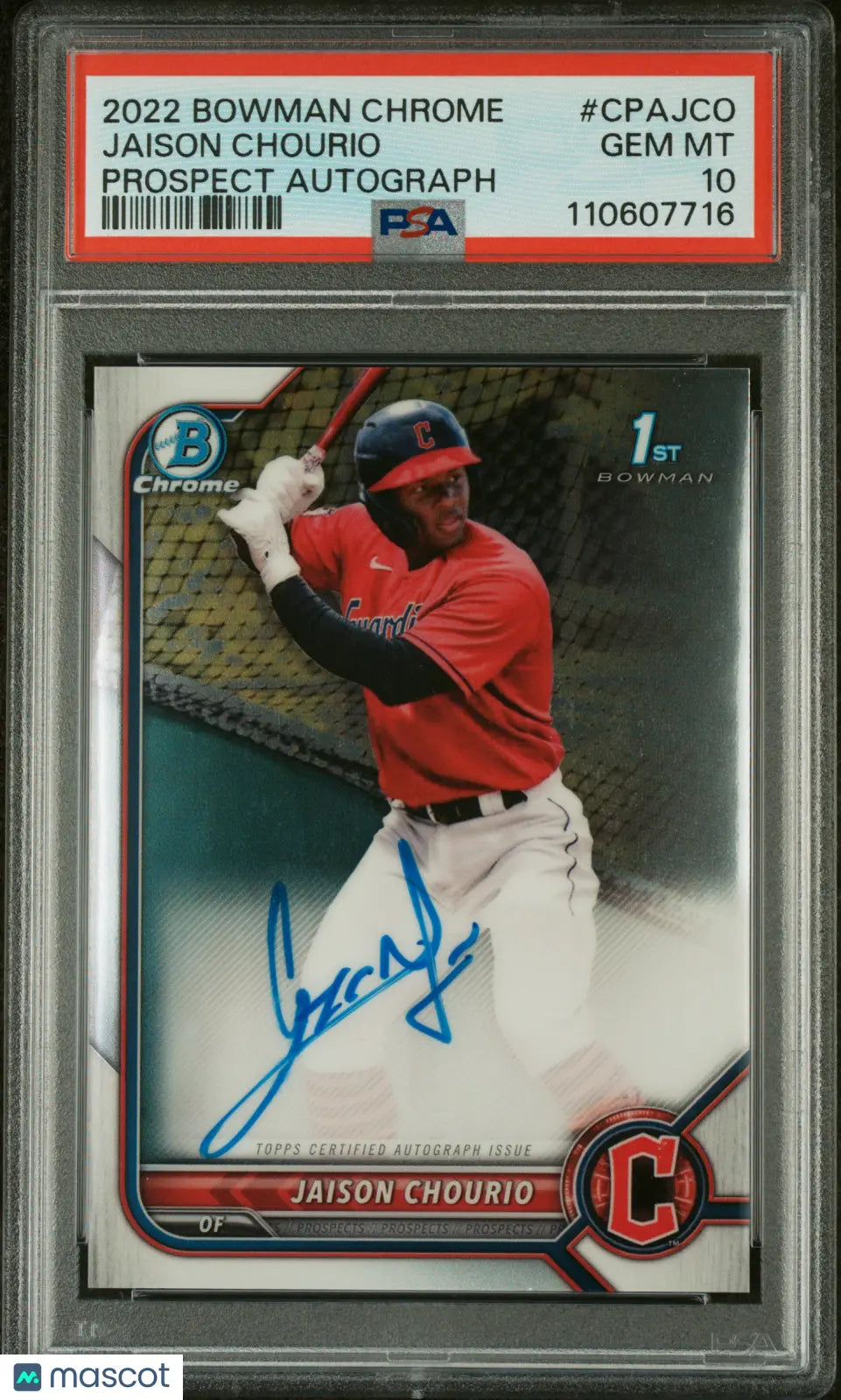 2022 Bowman Chrome Jaison Chourio Prospect Autograph Auto RC PSA 10 - Perfect for Baseball Card Collectors & Investors