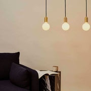 Sphere III Brass Pendant Light - Modern Hanging Fixture for Dining Room, Kitchen Island & Bedroom Lighting