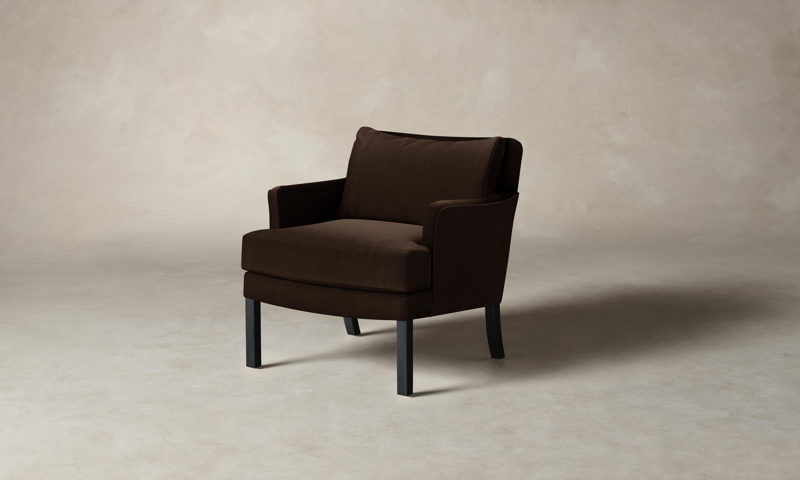 Kaye Mohair Chocolate Chair - Luxurious Upholstered Accent Chair for Living Room, Bedroom & Office - Perfect for Relaxing, Reading & Decor