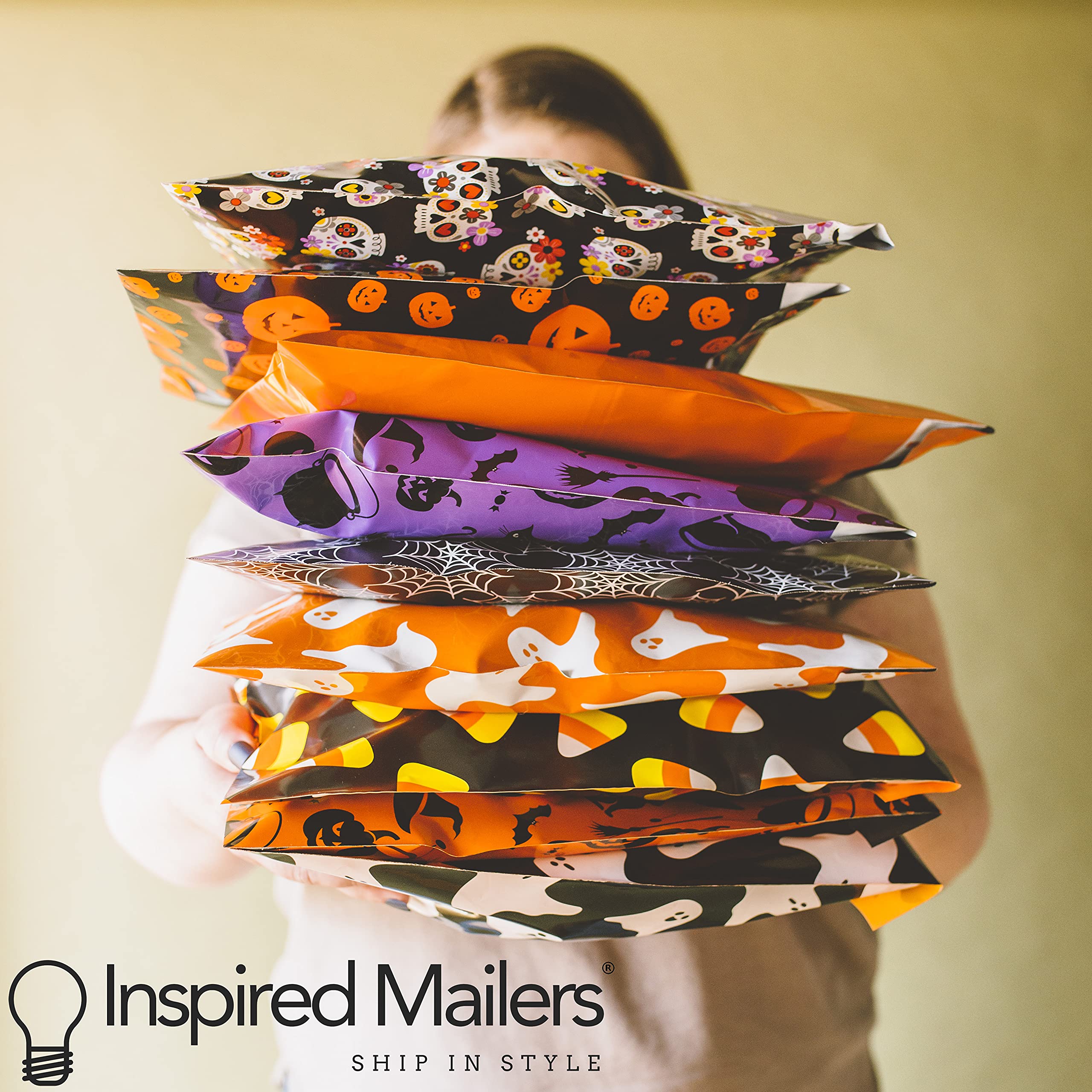 Halloween Poly Mailers 10x13 - 100 Pack Spiderweb Design Shipping Bags for Ecommerce, Gift Wrapping & Party Favors | Durable Mailing Envelopes for Halloween Decorations & Online Stores