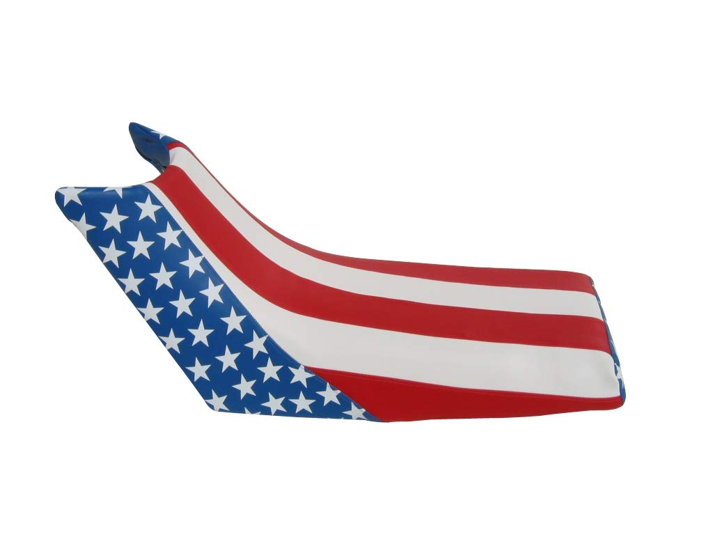 Yamaha Warrior 350 VPS Seat Cover with US Flag Design - Durable ATV Accessory for Off-Road Adventures & Patriotic Riding