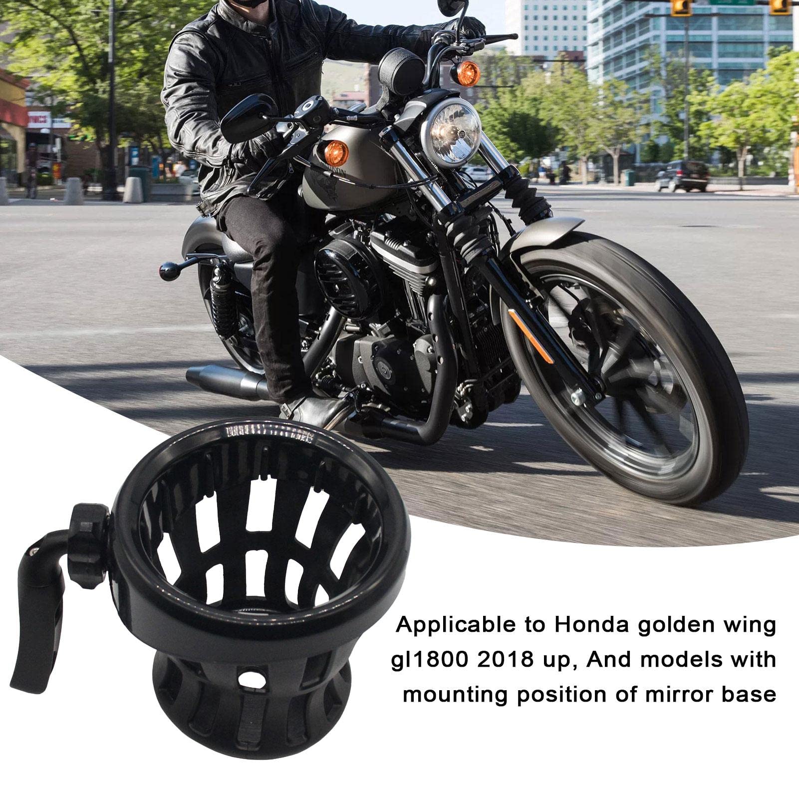 **XGZ Motorcycle Cup Holder - Secure Handlebar Bottle Holder for Bikes & Motorcycles, Lightweight Black Water Bottle Mount | Perfect for Commuting, Road Trips & Outdoor Adventures**