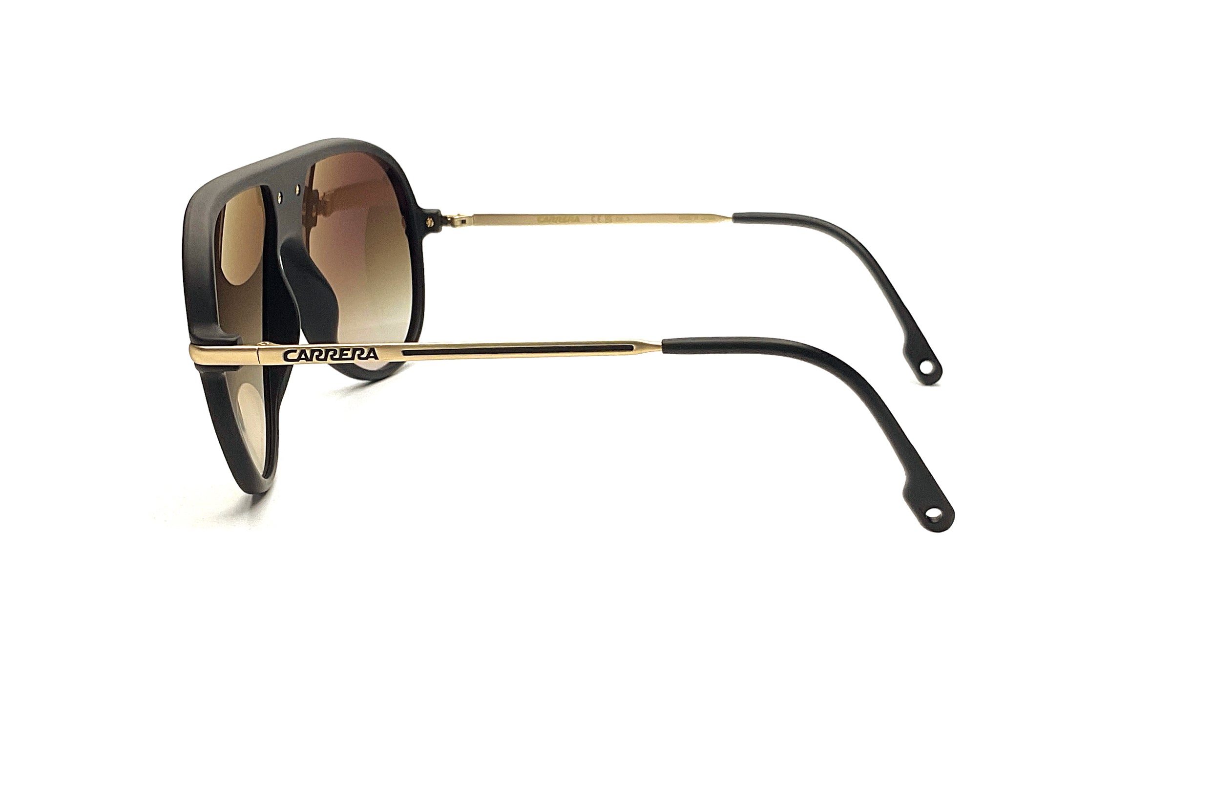 Carrera C Sport 06 Sunglasses Matte Black Gold - Polarized UV Protection Sports Sunglasses for Running Cycling Driving & Outdoor Activities