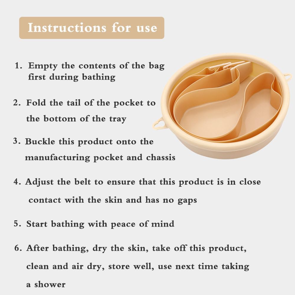 Waterproof Ostomy Shower Cover - Skin-Friendly Colostomy Bag Protector for Bathing | Ideal for Post-Surgery Care & Daily Hygiene