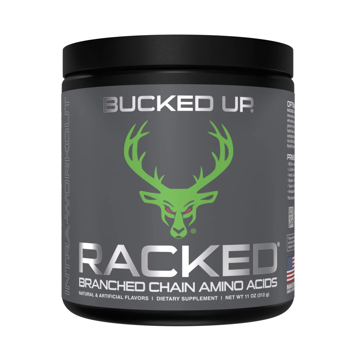 Bucked Up Racked 312g Pre-Workout Supplement - Energy & Muscle Builder for Men & Women | Gym, Fitness, Bodybuilding, Endurance Training