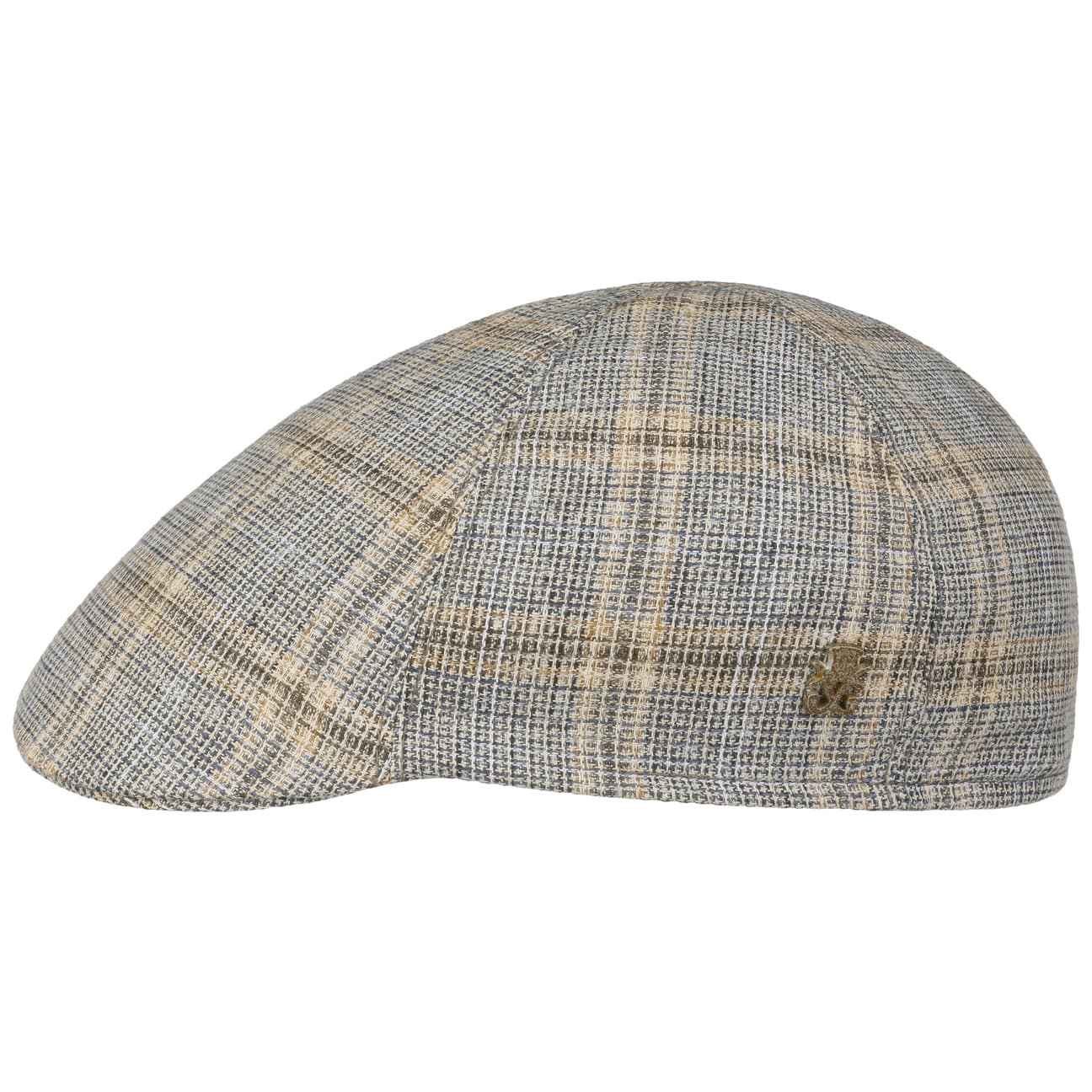Mayser Paquito Linen Flat Cap for Men - Classic Zechbauer Style Summer Hat for Outdoor Activities, Travel & Casual Wear