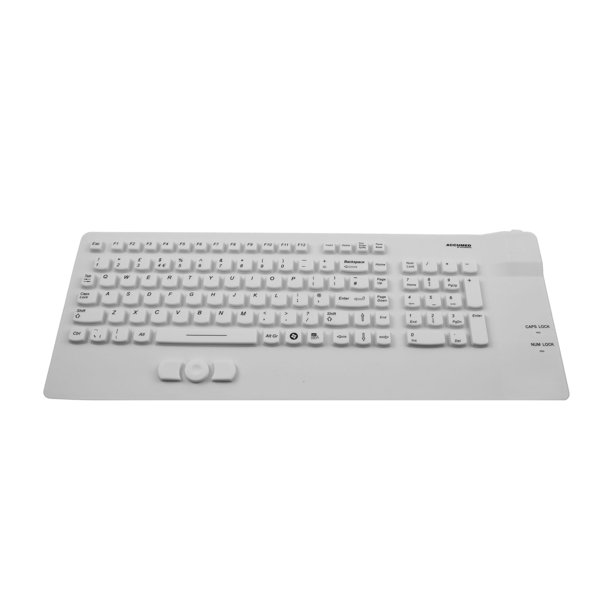 AccuMed Compact Medical Keyboard - Waterproof & Spill-Resistant for Hospitals, Clinics & Home Use - Ergonomic Design for Healthcare Professionals