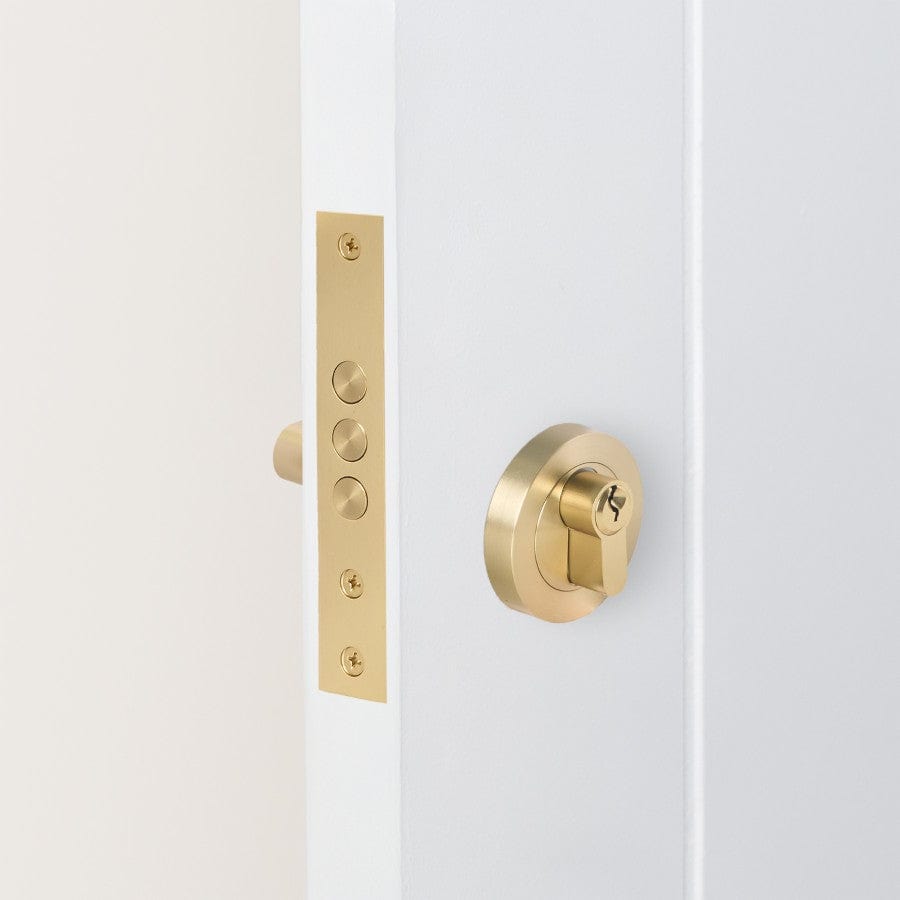 Premium Brushed Brass Front Door Lock - Secure & Stylish Entryway Solution for Homes & Apartments | Ideal for Modern & Traditional Decor