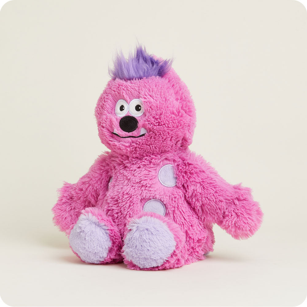 Pink Monster Warmies - Soft Plush Microwaveable Heating Pad for Kids & Adults - Perfect for Stress Relief, Anxiety, and Muscle Pain - Ideal for Home, Office, and Travel Use