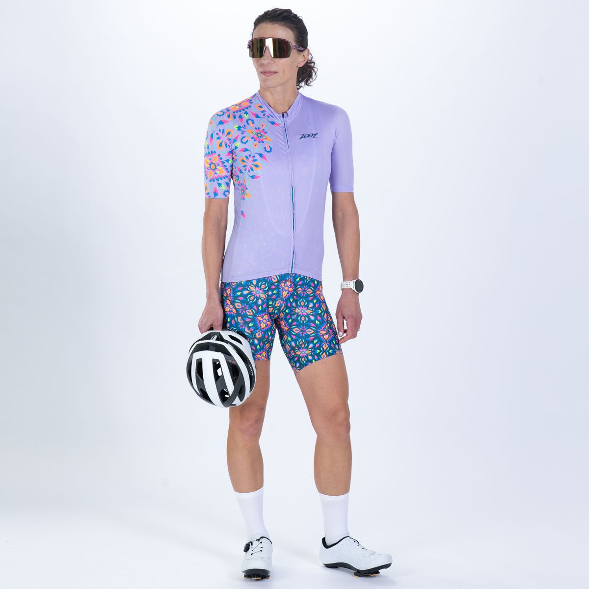 Women's Cycling Aero Jersey - High Performance Bike Jersey for Women - Kaleidoscope Print - Perfect for Road Biking, Racing & Training
