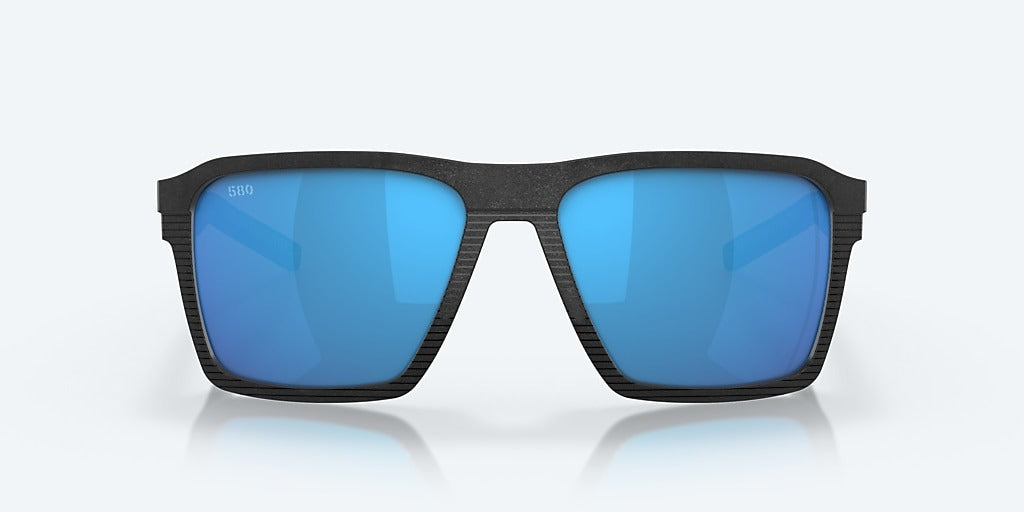 Antille Net Black Frame Sunglasses with Blue Mirror Lens - 580G UV Protection for Men & Women - Perfect for Outdoor Sports, Driving, and Beach Activities