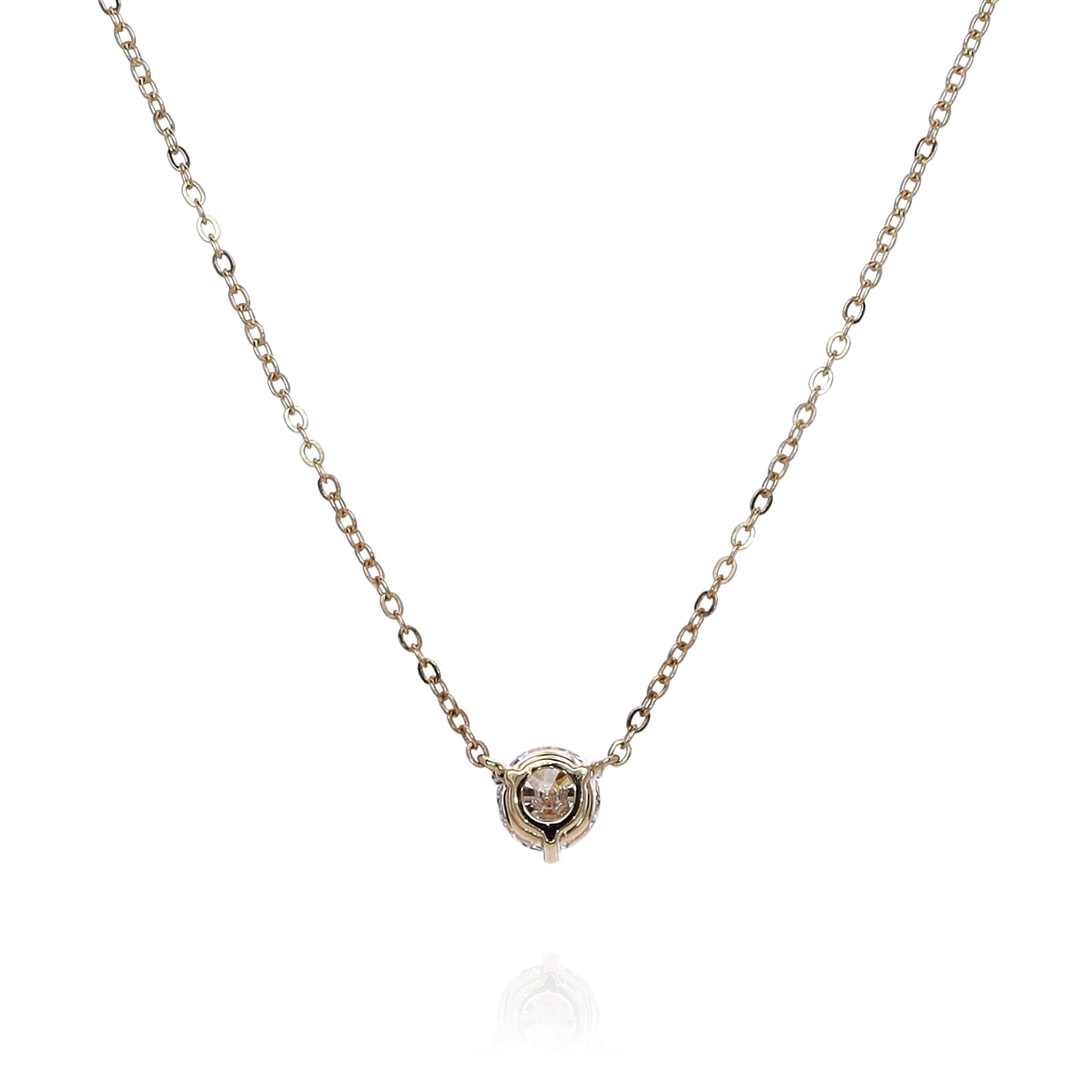 18K Yellow Gold 1.20 Carat Diamond Solitaire Pendant Necklace for Women - Elegant Fine Jewelry Gift for Anniversary, Birthday & Special Occasions
