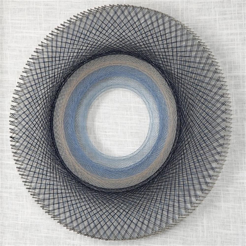 BOWERY HILL Modern 2-Piece Geometric String Wall Art Set - Abstract Home Decor for Living Room, Bedroom & Office Wall Decorations
