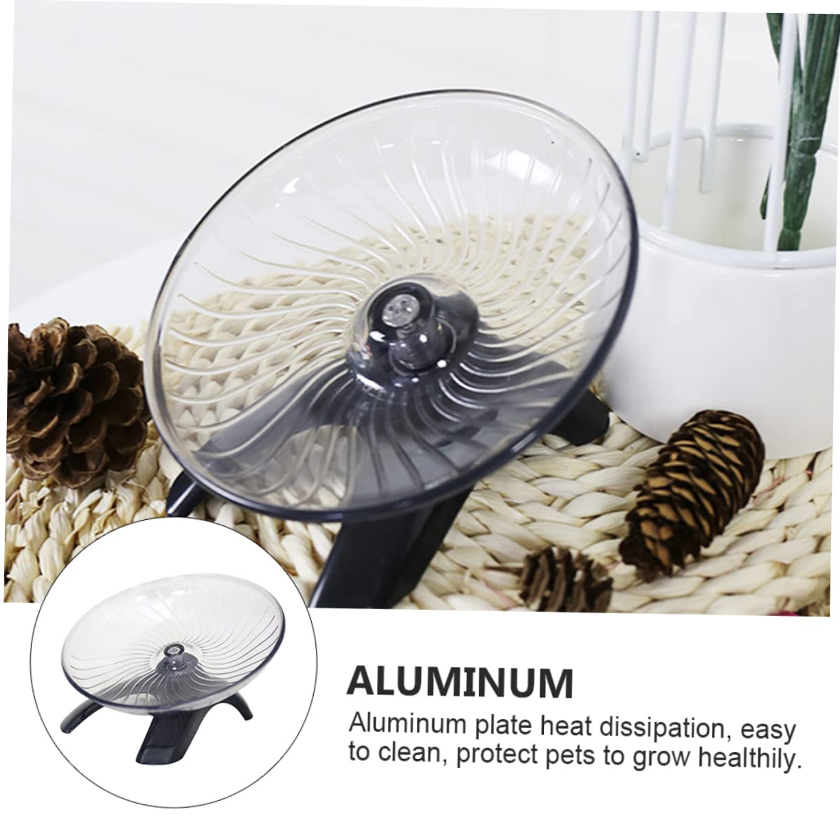 Balacoo 1Pc Hamster Flying Saucer Wheel - Exercise Toy for Guinea Pigs, Gerbils, Hedgehogs & Small Pets - Durable Plastic Small Animal Running Wheel for Cage Play & Fitness - Perfect for Hamster Wheels, Critter Toys & Pet Supplies