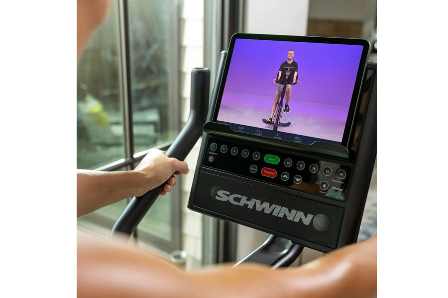 Schwinn 190 Upright Exercise Bike for Home Gym - Magnetic Resistance Indoor Cycling Bike with LCD Display & Heart Rate Monitor - Perfect for Cardio Workouts & Weight Loss Training