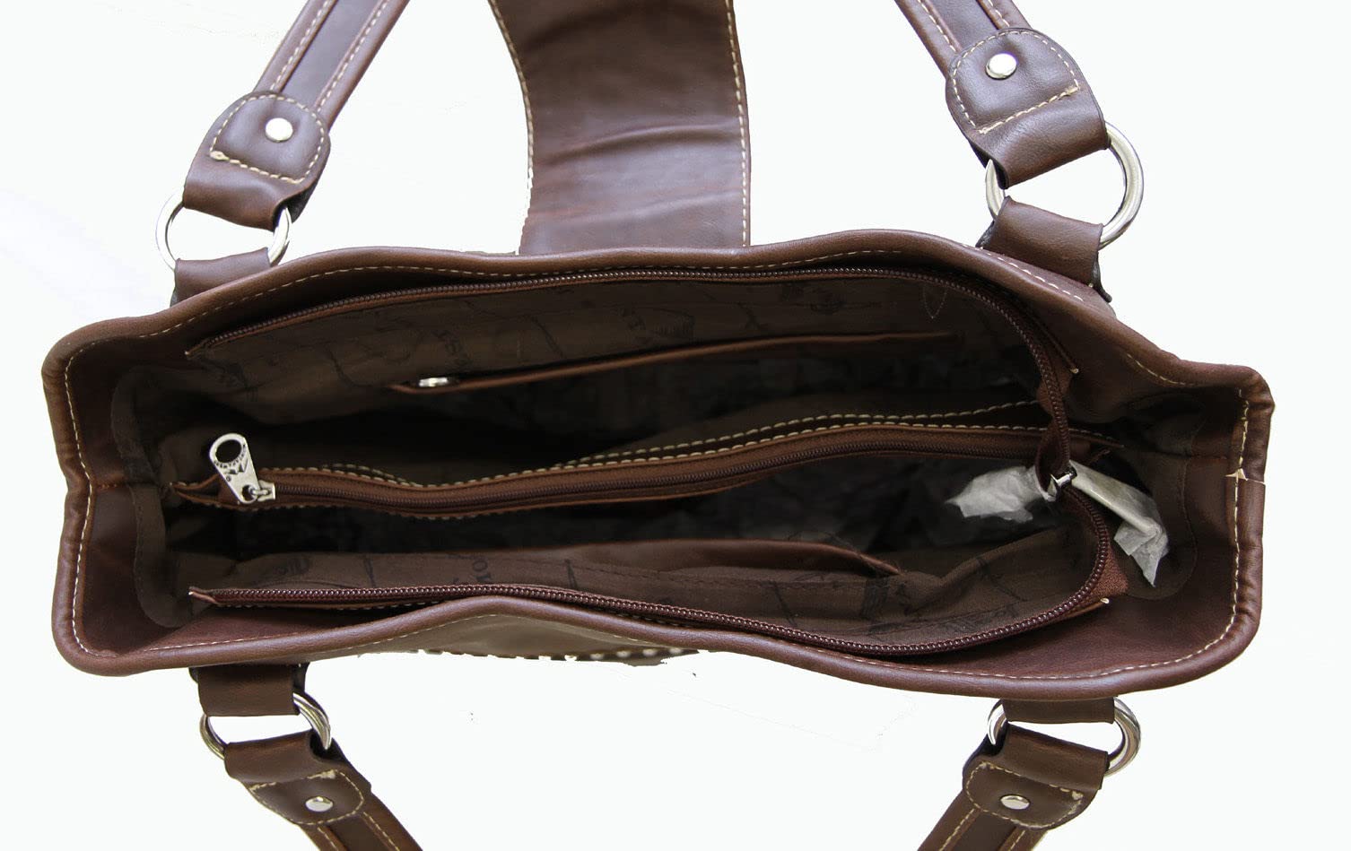 Montana West Women's Concealed Carry Handbag - Genuine Leather Gun Purse with Tooled Design, Dark Brown Medium Size | Perfect for Everyday Carry, Travel & Personal Protection